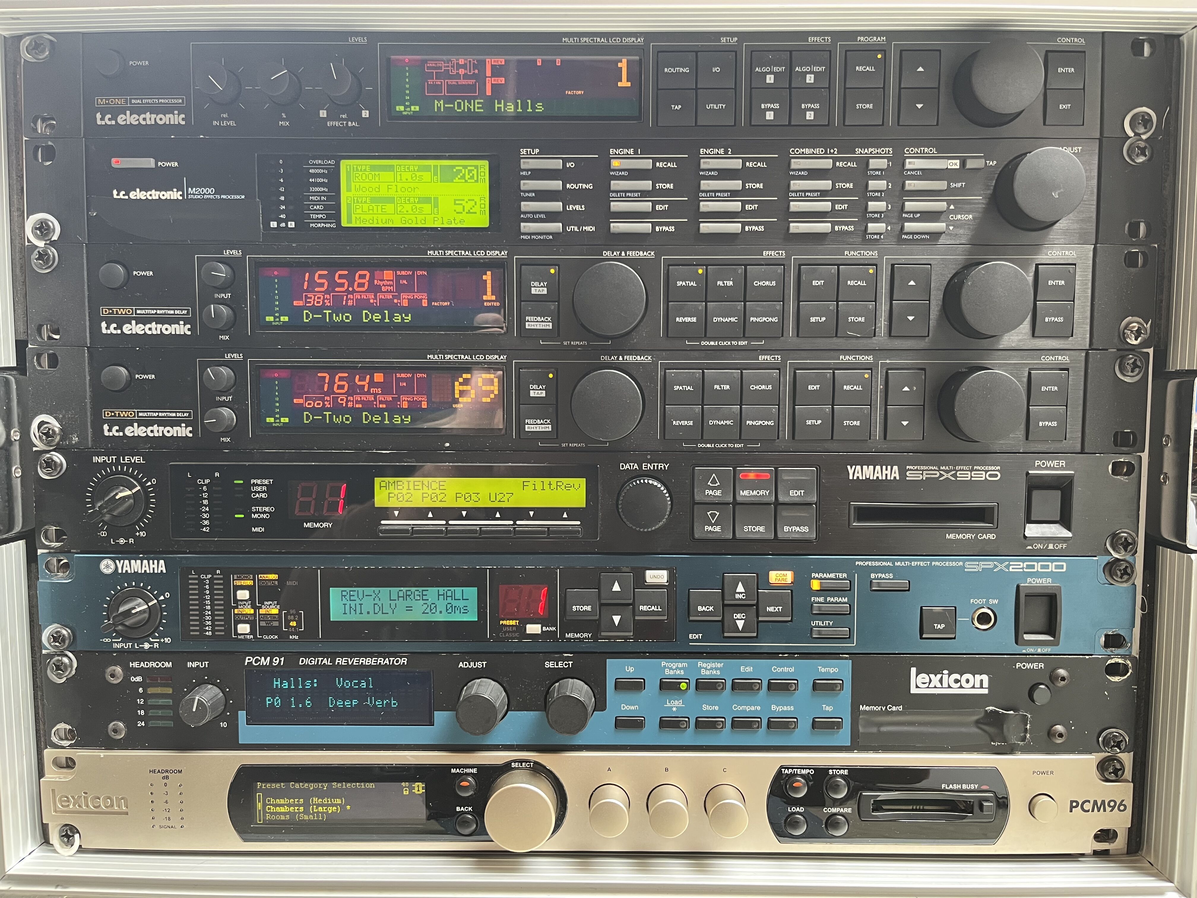 VENDS REVERB ET DELAY TC M1, M2000, D-TWO, YAMAHA SPX 990, 2000, LEXICON PCM91, PCM96