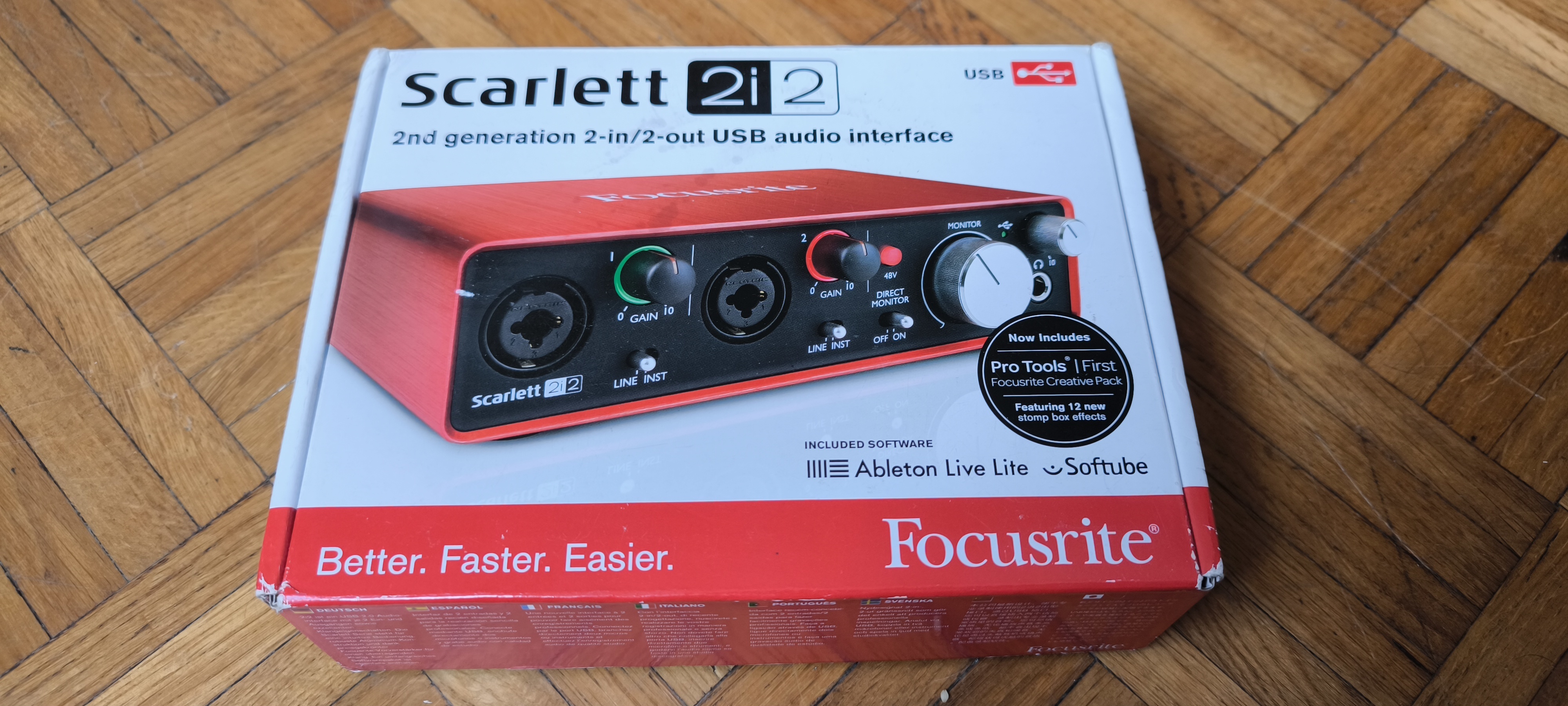 Carte son Scarlett 2i2 2nd Generation. 2-in/2out USB Interface