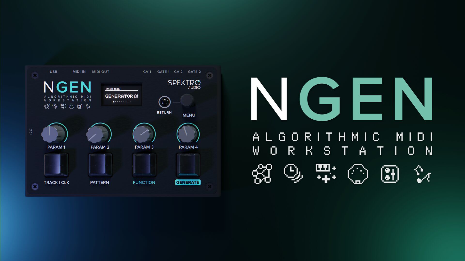 NGEN – Séquenceur génératif MIDI 16 tracks