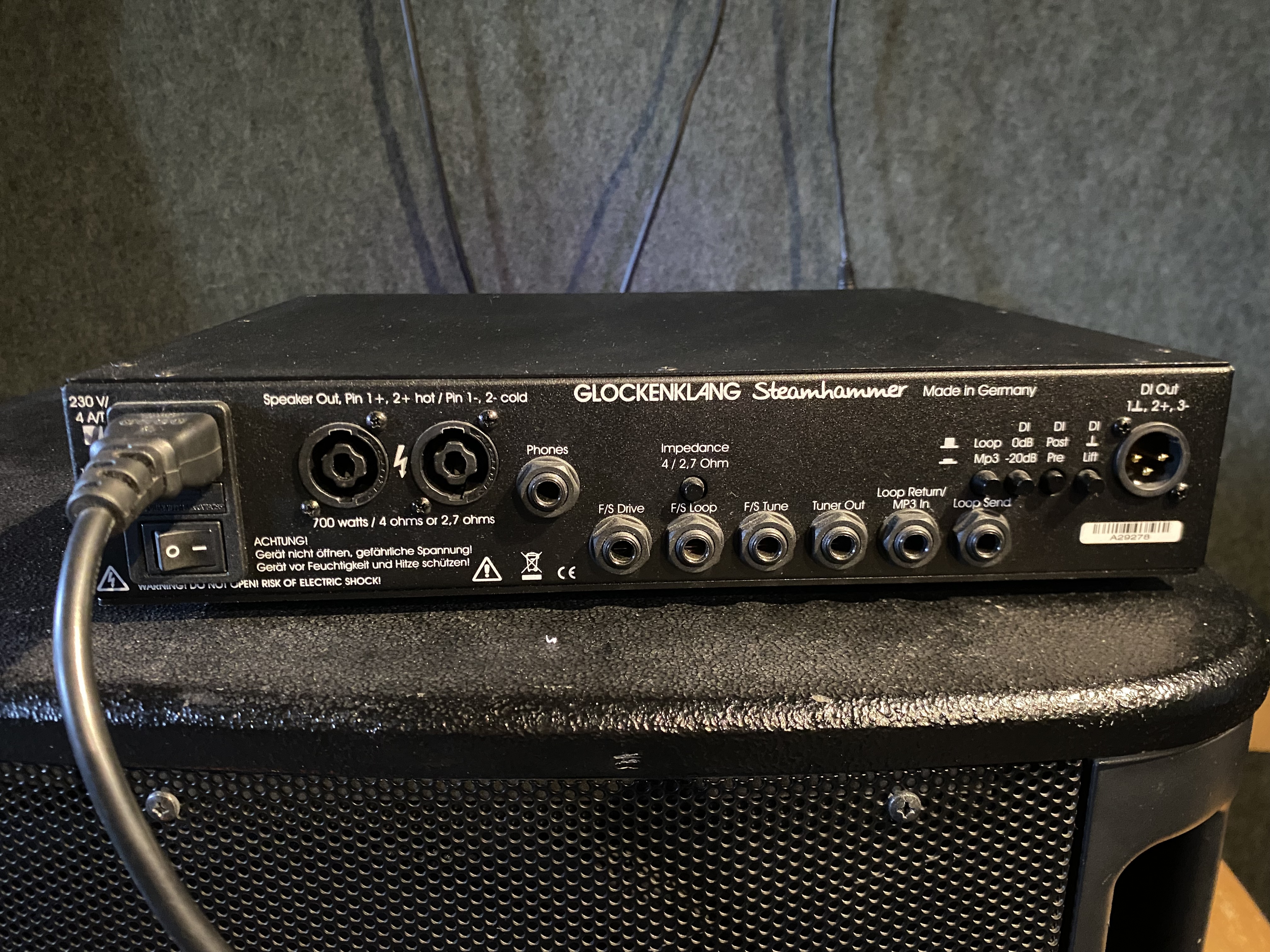 Vends tête basse GLOCKENKLANG steamhammer