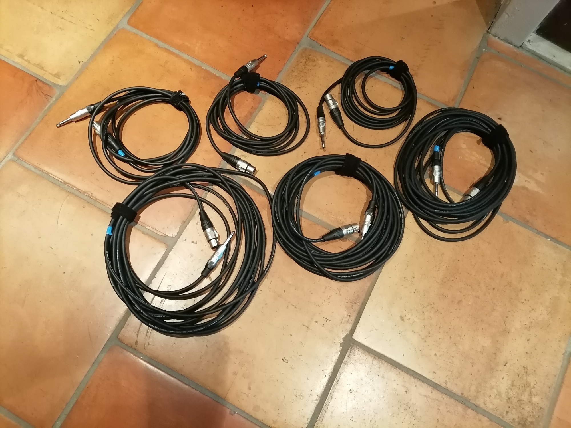 6 câbles XLR/Jack stereo