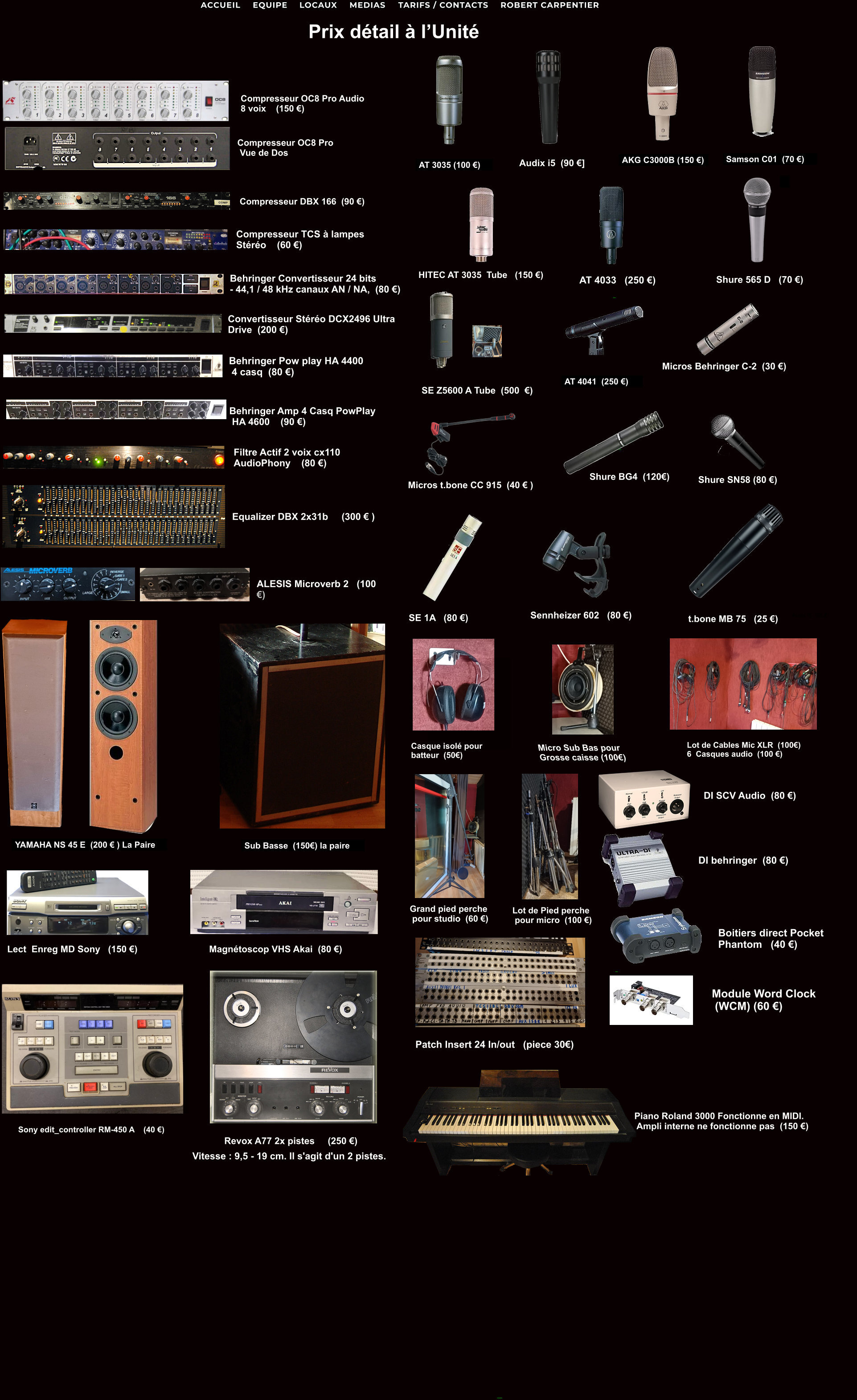 Vends Materiel Sudio d'enregistrement