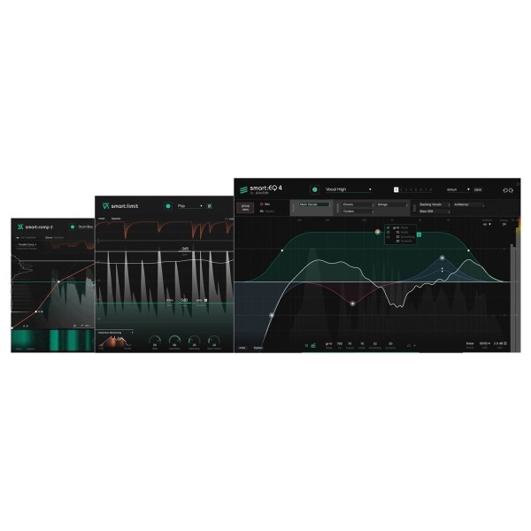 Vends Licence Sonible smart:essentials / Pack de 3 plug-ins : Smart:EQ 4, Smart:comp 3 et Smart:limit 