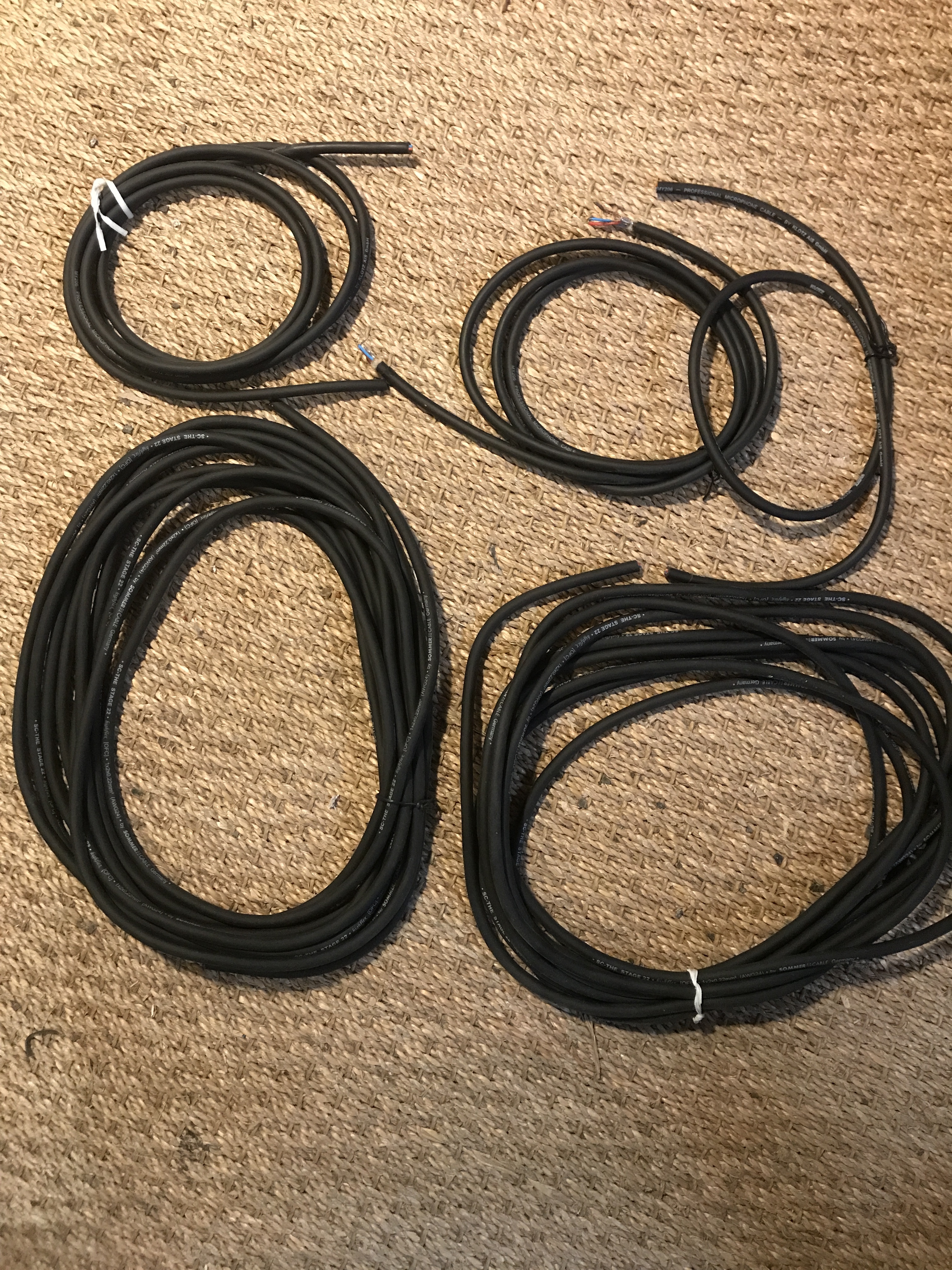 Lot câbles et connectique audio professionnel 