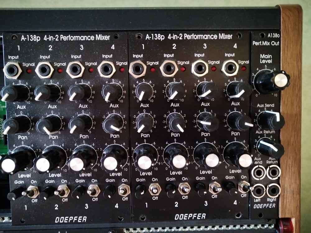 2 Doepfer performance mixer + Mix out A138o