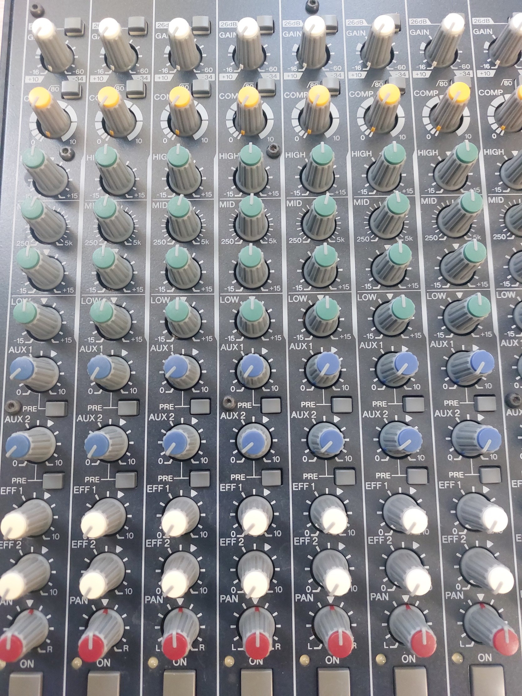 Console réglages