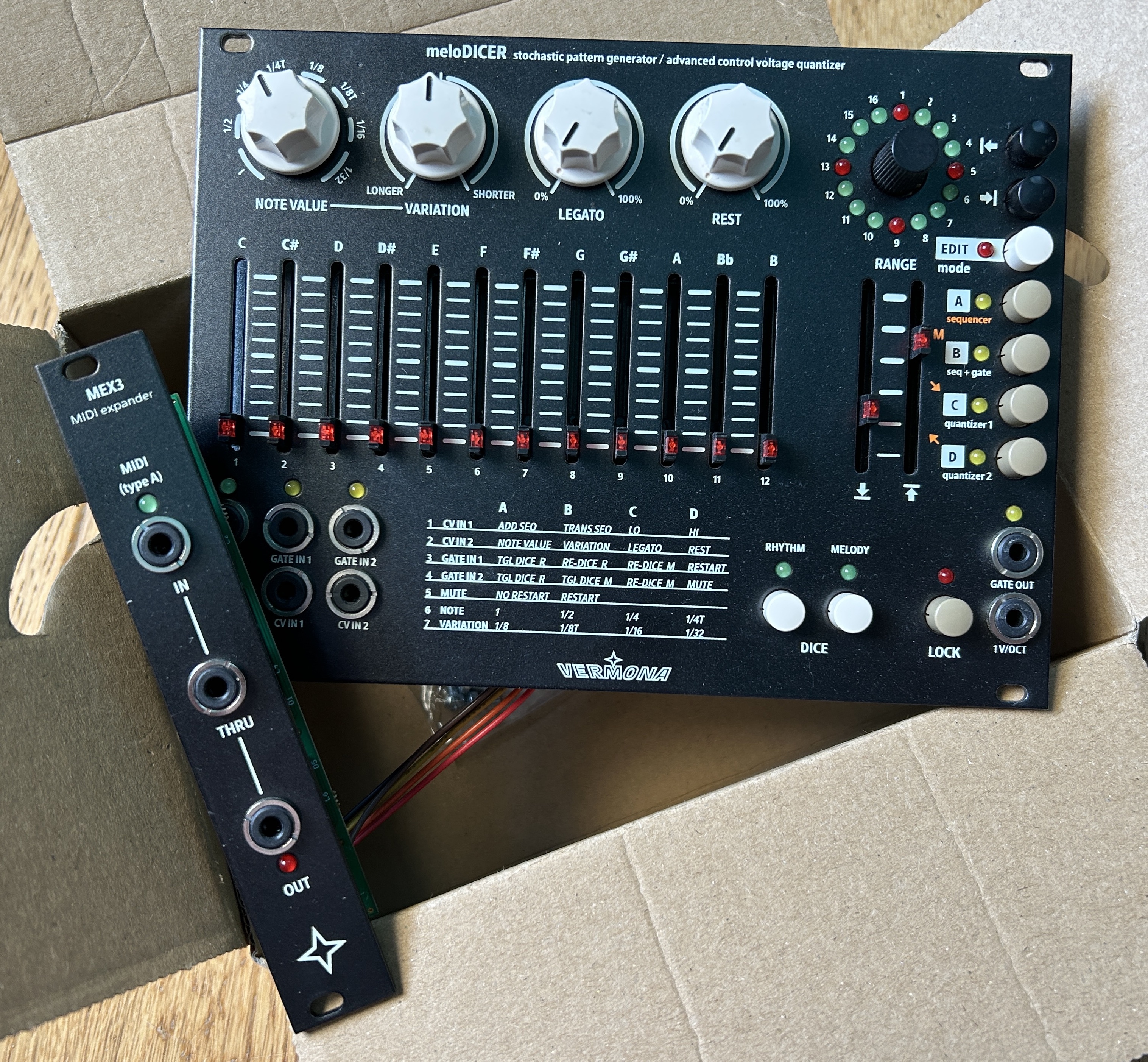 Vends Vermona meloDICER + expander MIDI MEX3