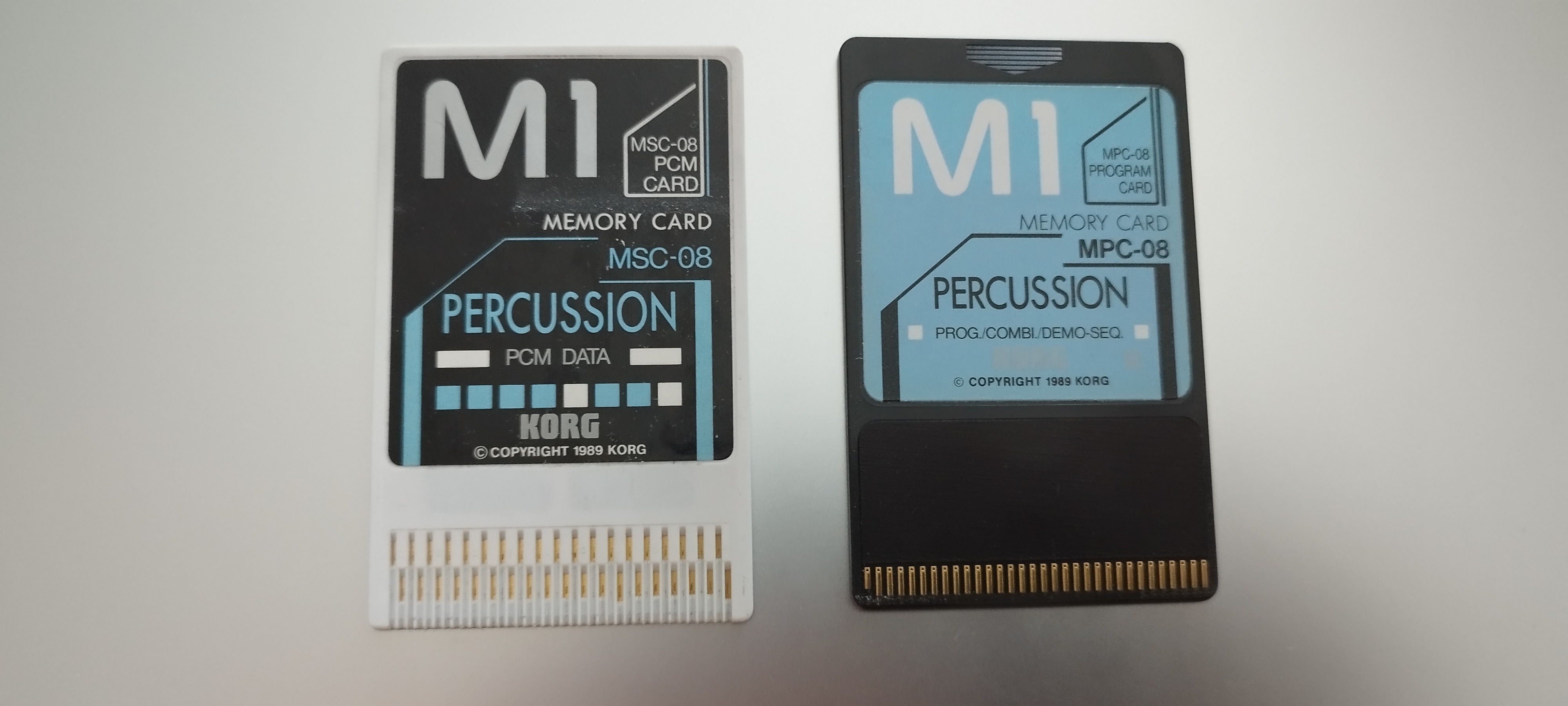 Korg M1 – cartes MSC‑08 + MPC‑08 (Percussions) – très bon état