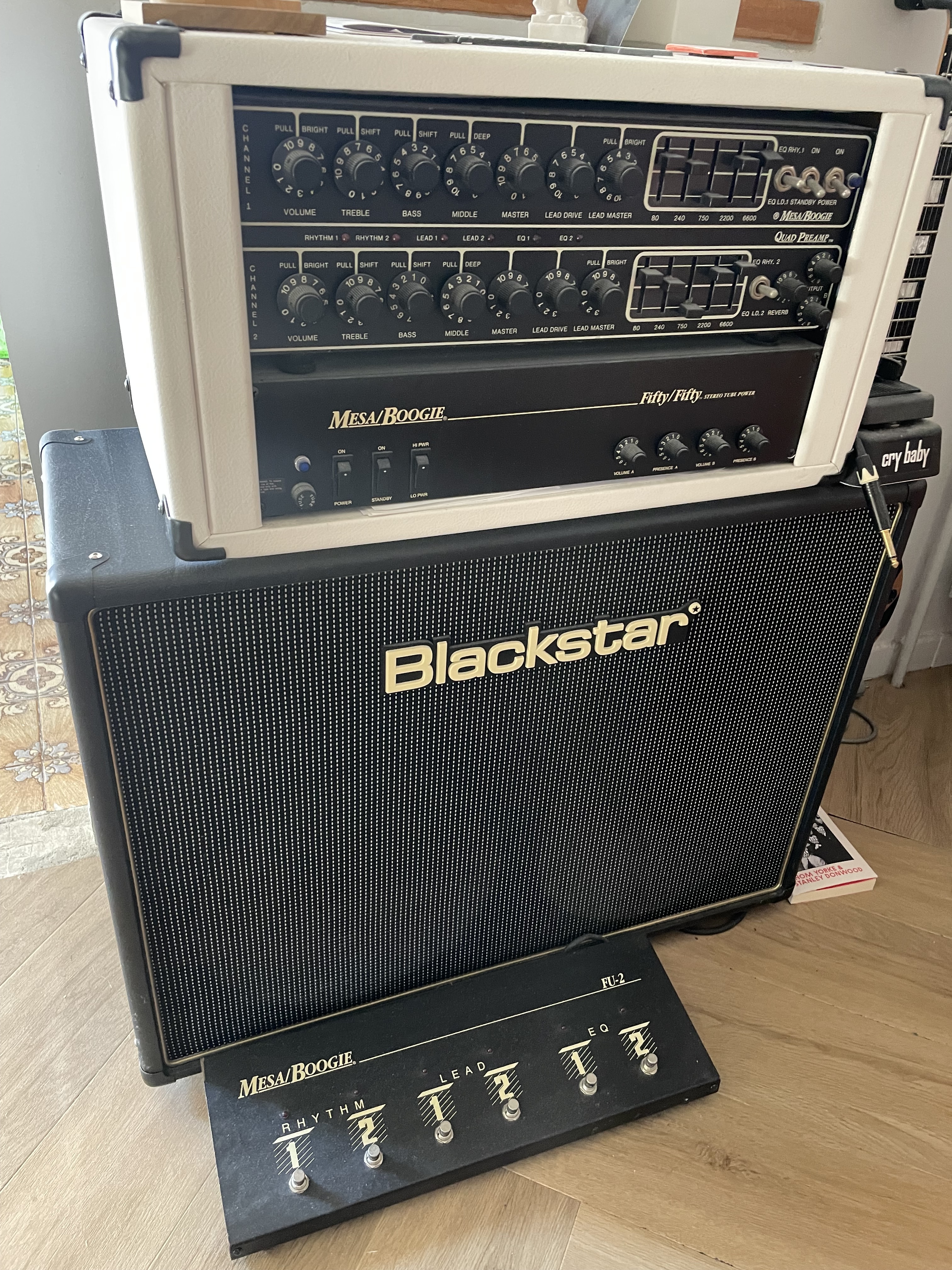 Mesa Quad Preamp + Fifty/Fifty + Blackstar 2x12 + goodies