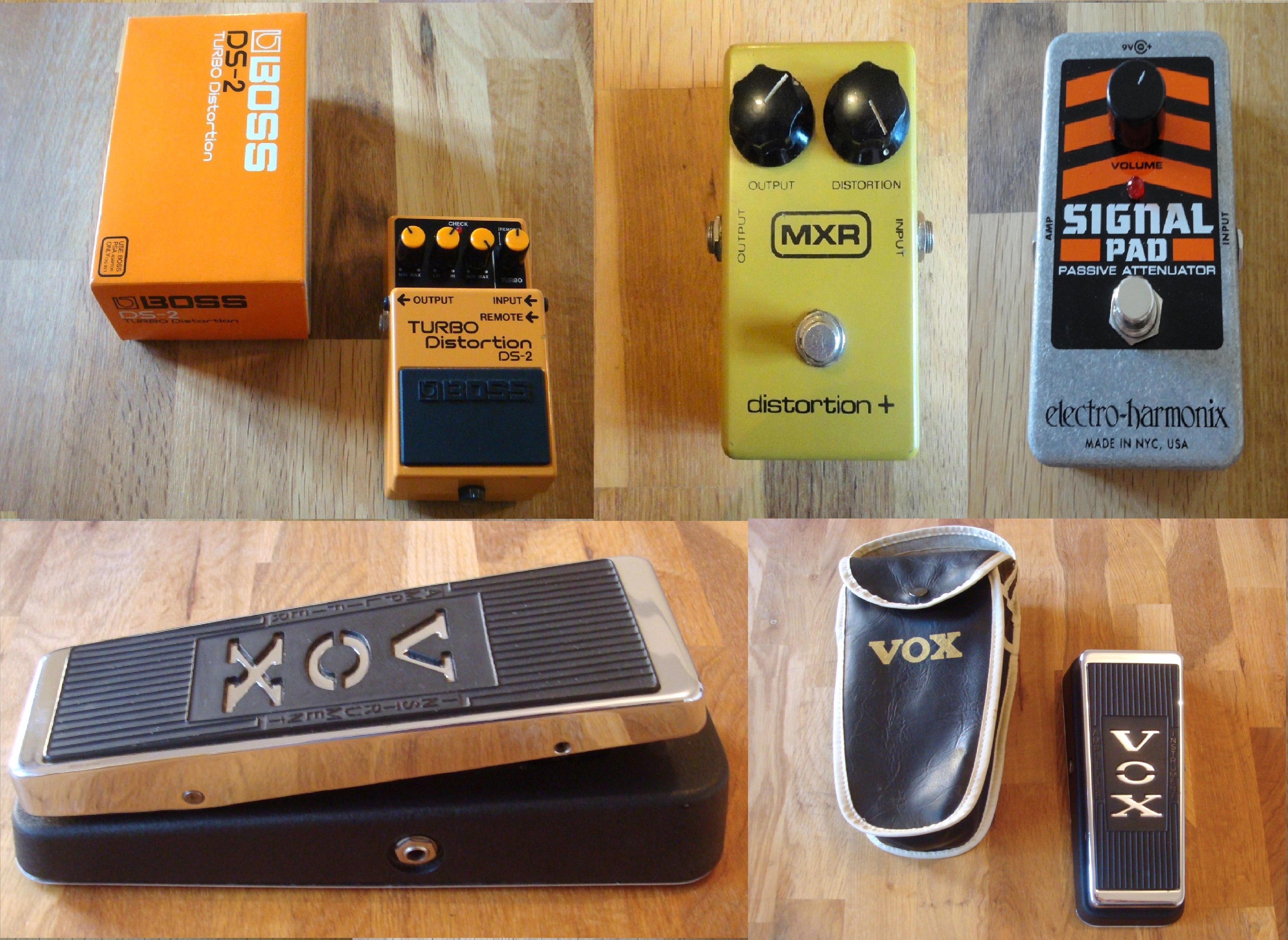 Pédales Boss, Electro Harmonix, MXR, Vox (en lot ou à l'unité)