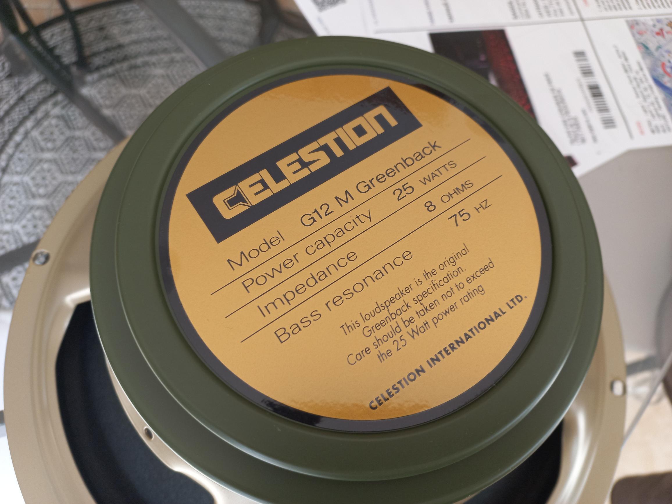 Celestion Greenback G12M made in England