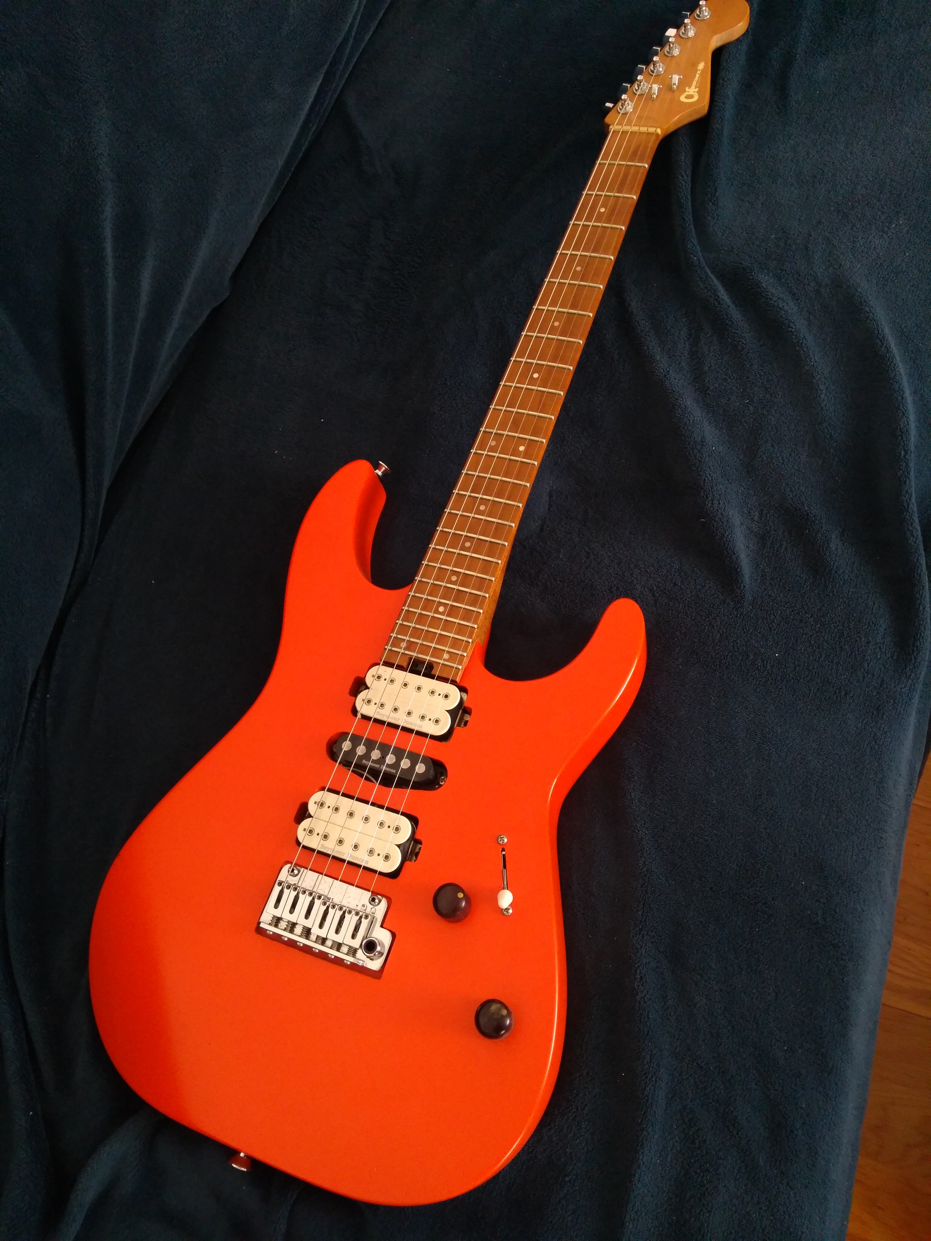Vends Charvel Pro-Mod DK24 HSH 2PT CM Satin Orange Crush