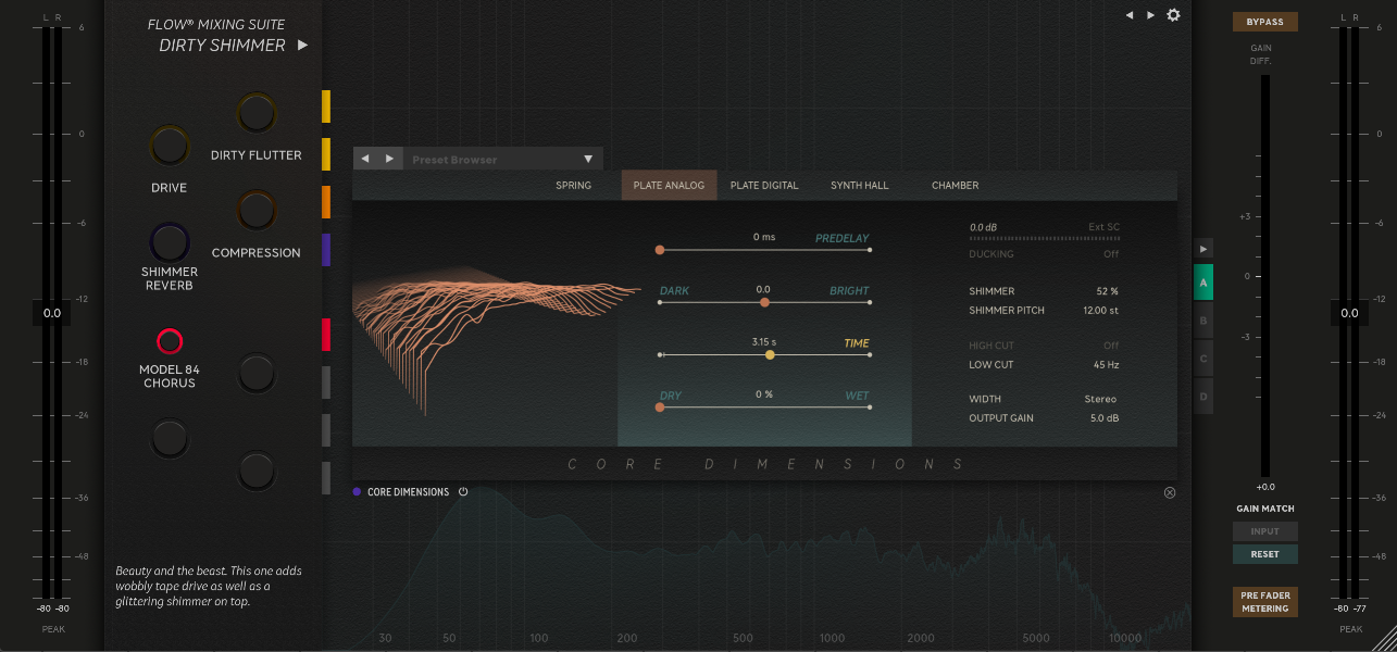 Shimmer avec visuel reverb