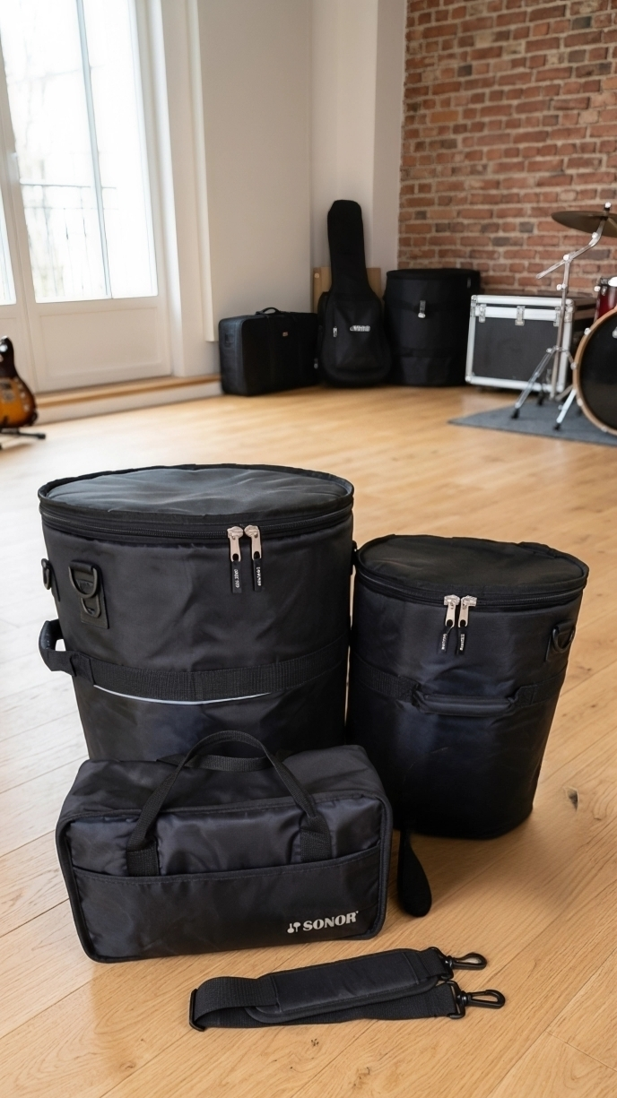 Lot 4 Housses Batterie Ritter & Sonor– État Im