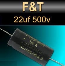 Audiophile / 1 x Condensateur / F&T Electrolytic / Typa A / Series Axial / 22uF / 500V / Art Audio