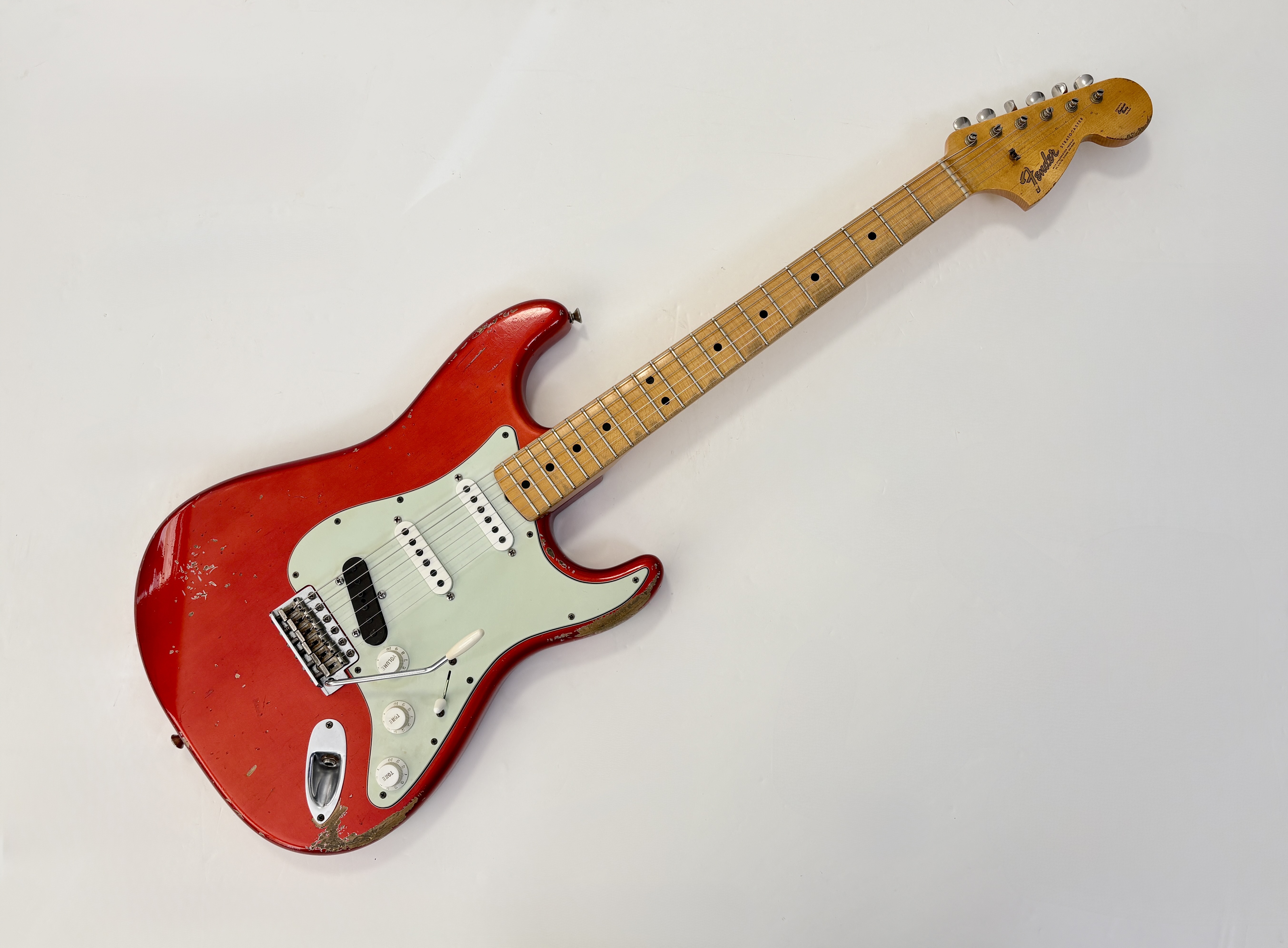 Fender Stratocaster 66 Relic Masterbuilt Dennis Galuszka Custom Shop 2014 Chrome Red
