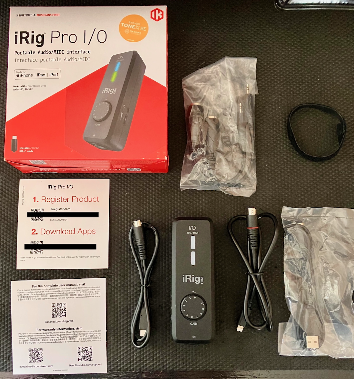 Vends iRig Pro I/O + TONEX SE + Boîte & Accessoires d'origine – Excellent état