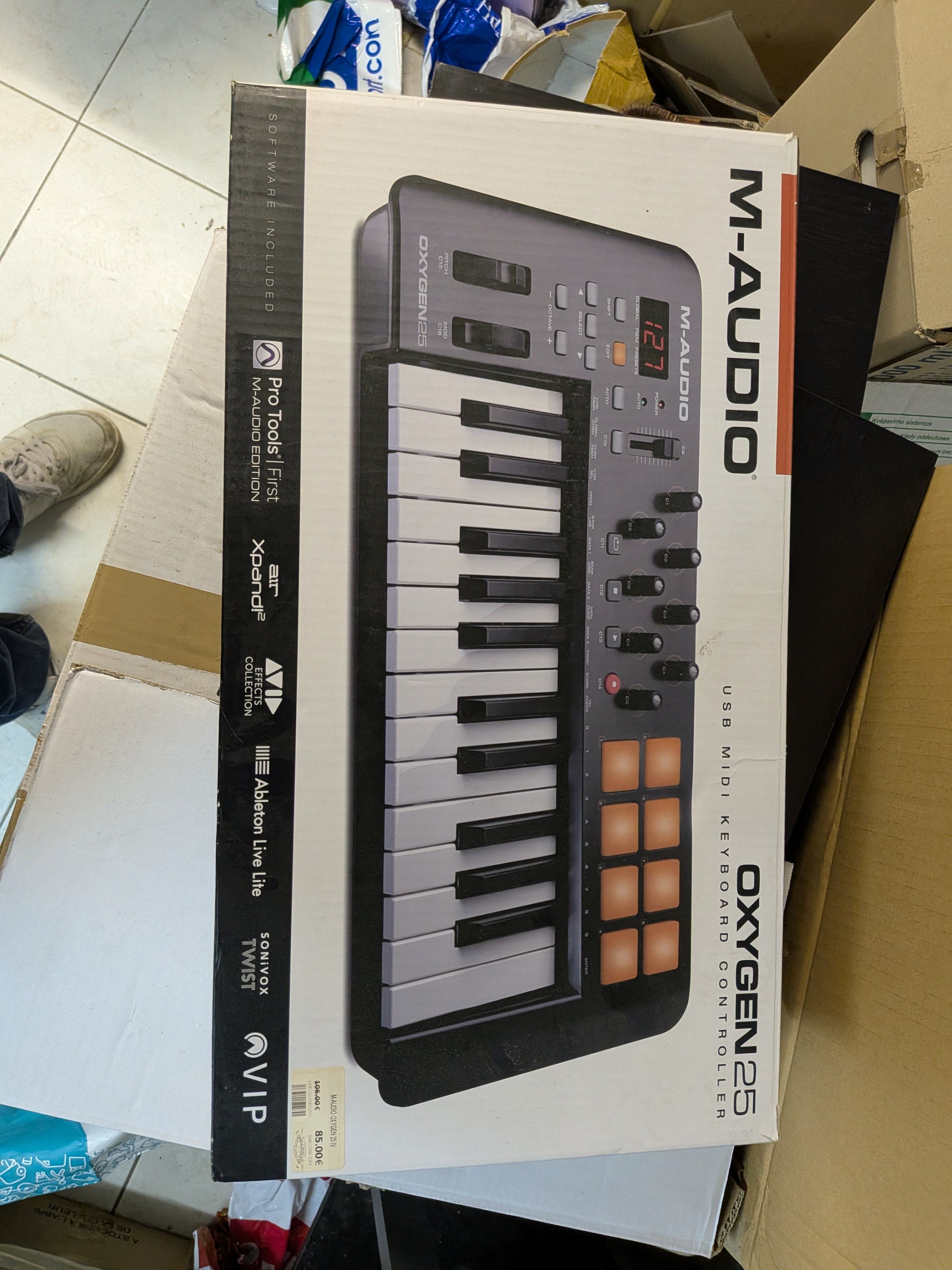 M-Audio Oxygen 25 MK IV – Clavier maître MIDI USB – Boîte d'origine