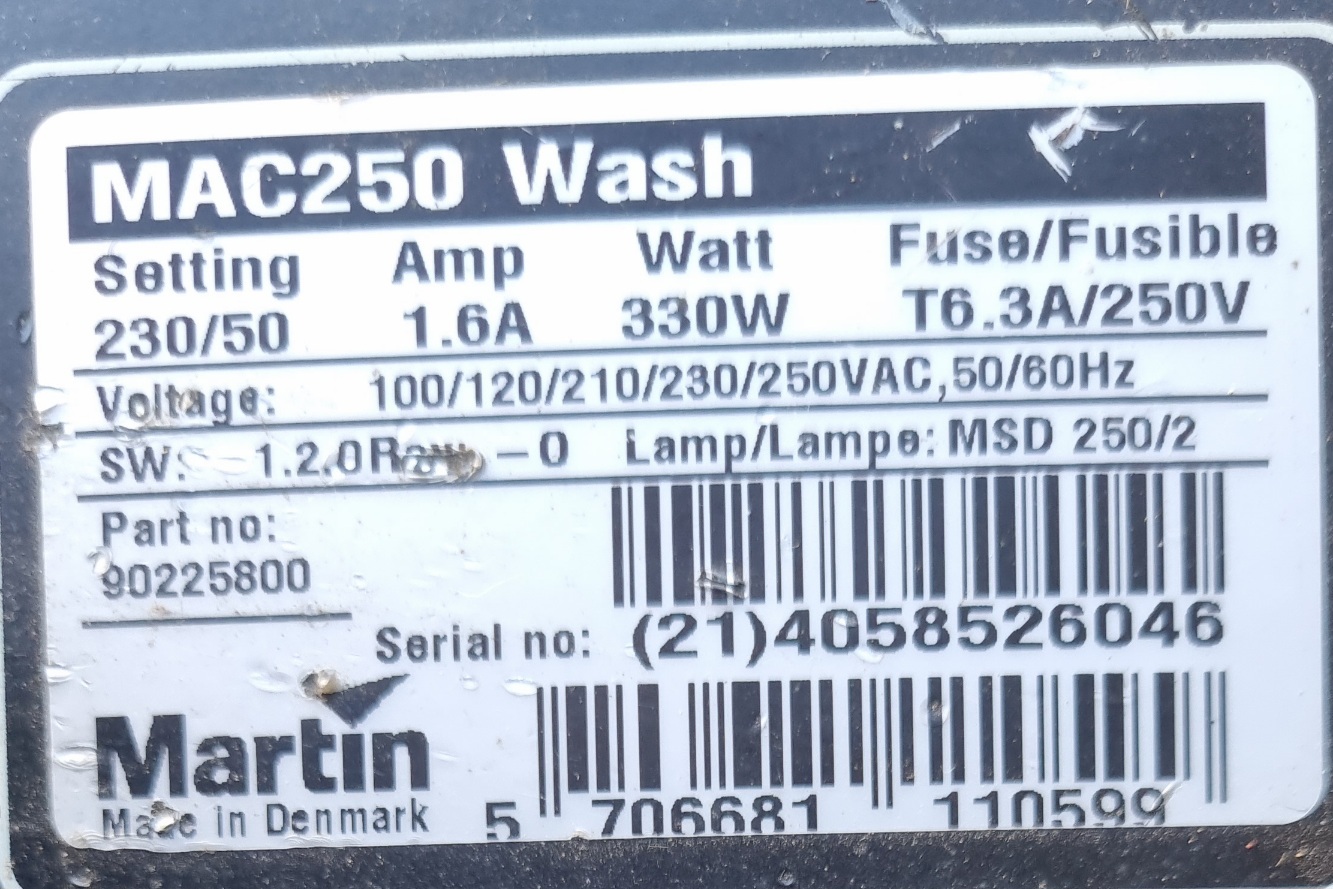 Martin MAC 250 Wash (37342)