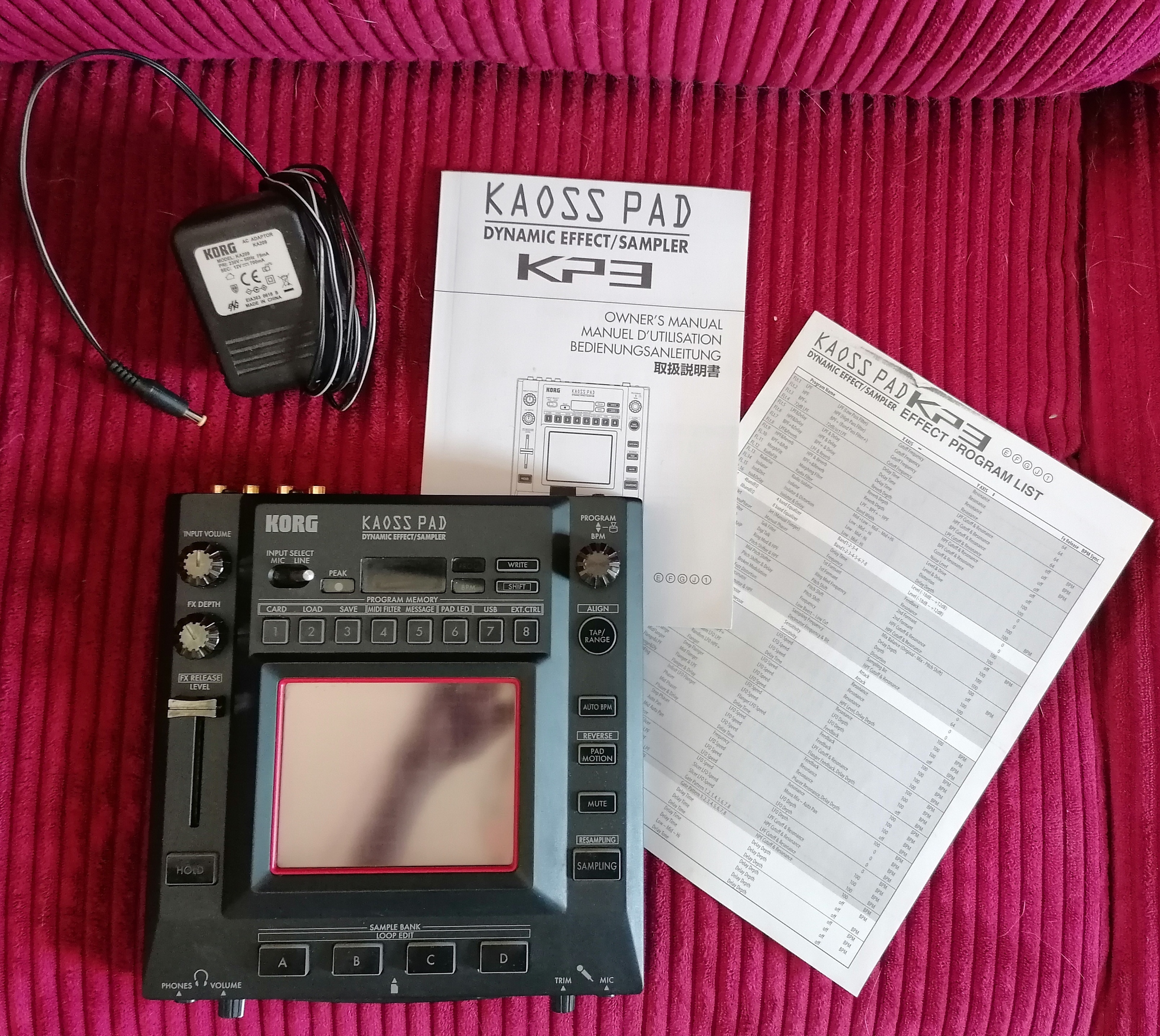Vends Kaoss Pad Korg KP3
