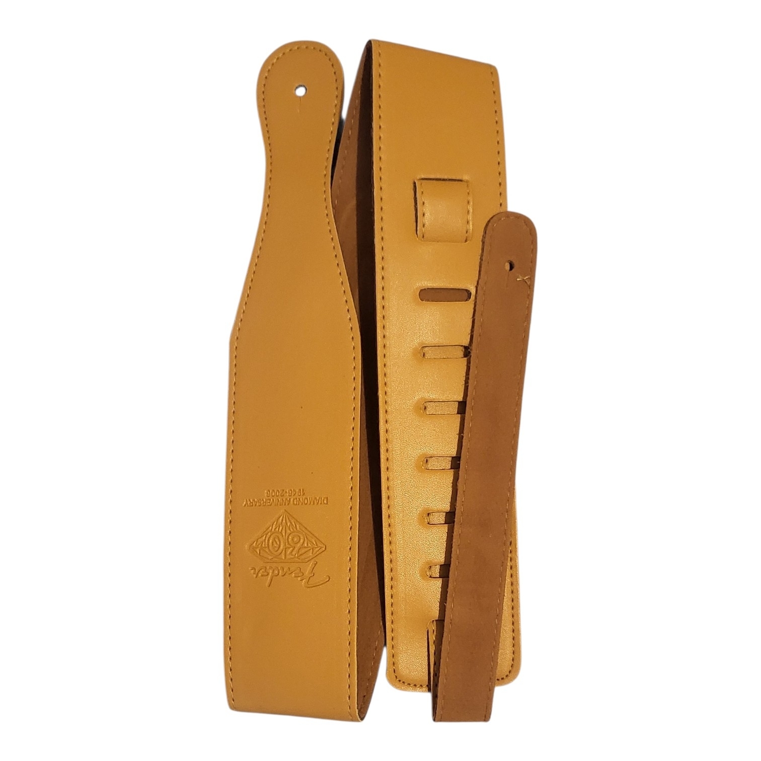 Sangle Guitare Cuir Fender 60th Diamond Anniversary – Marron Clair (Neuve)