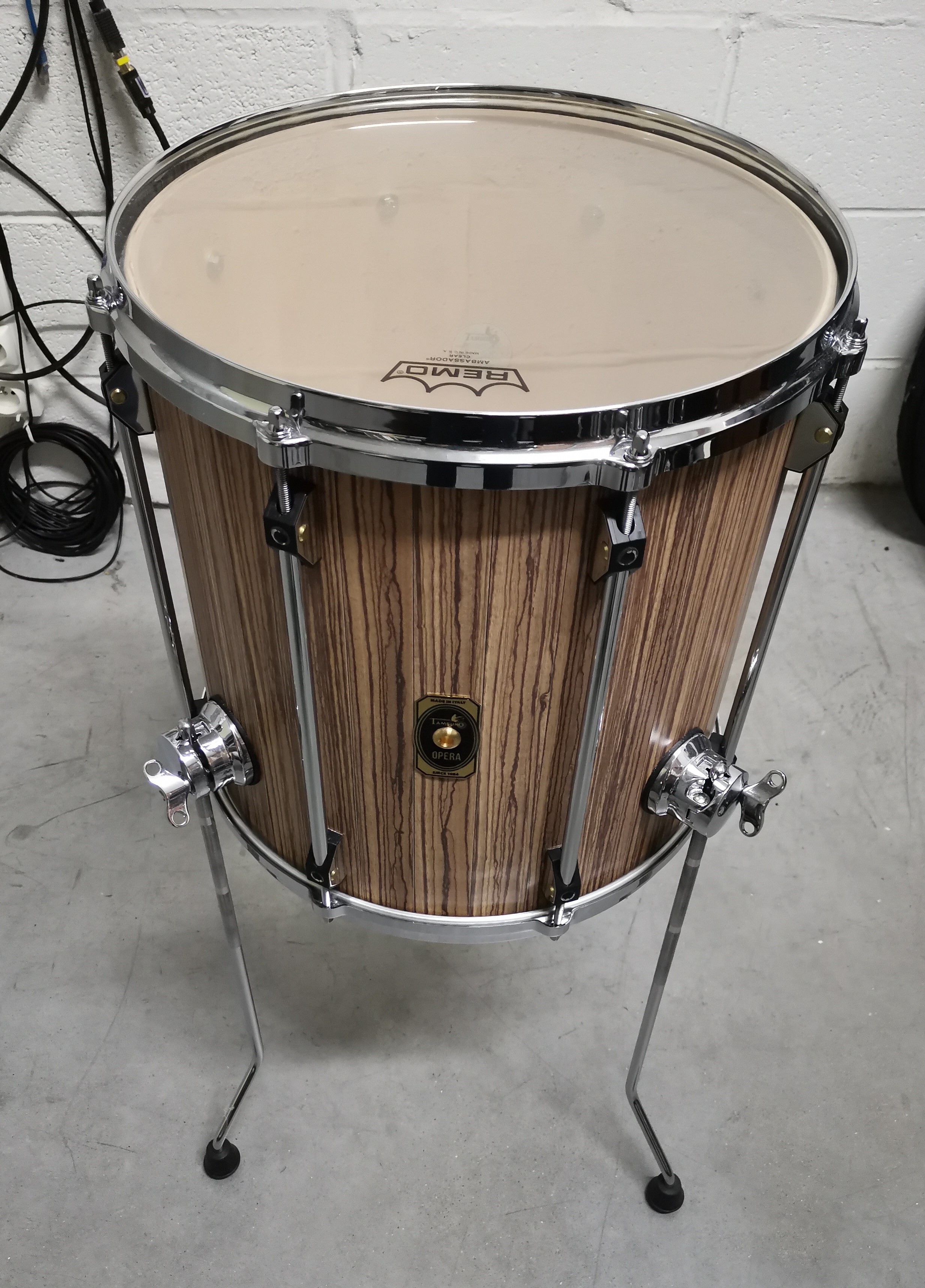 Tom basse Tamburo Opera Zebrano 14"x14"