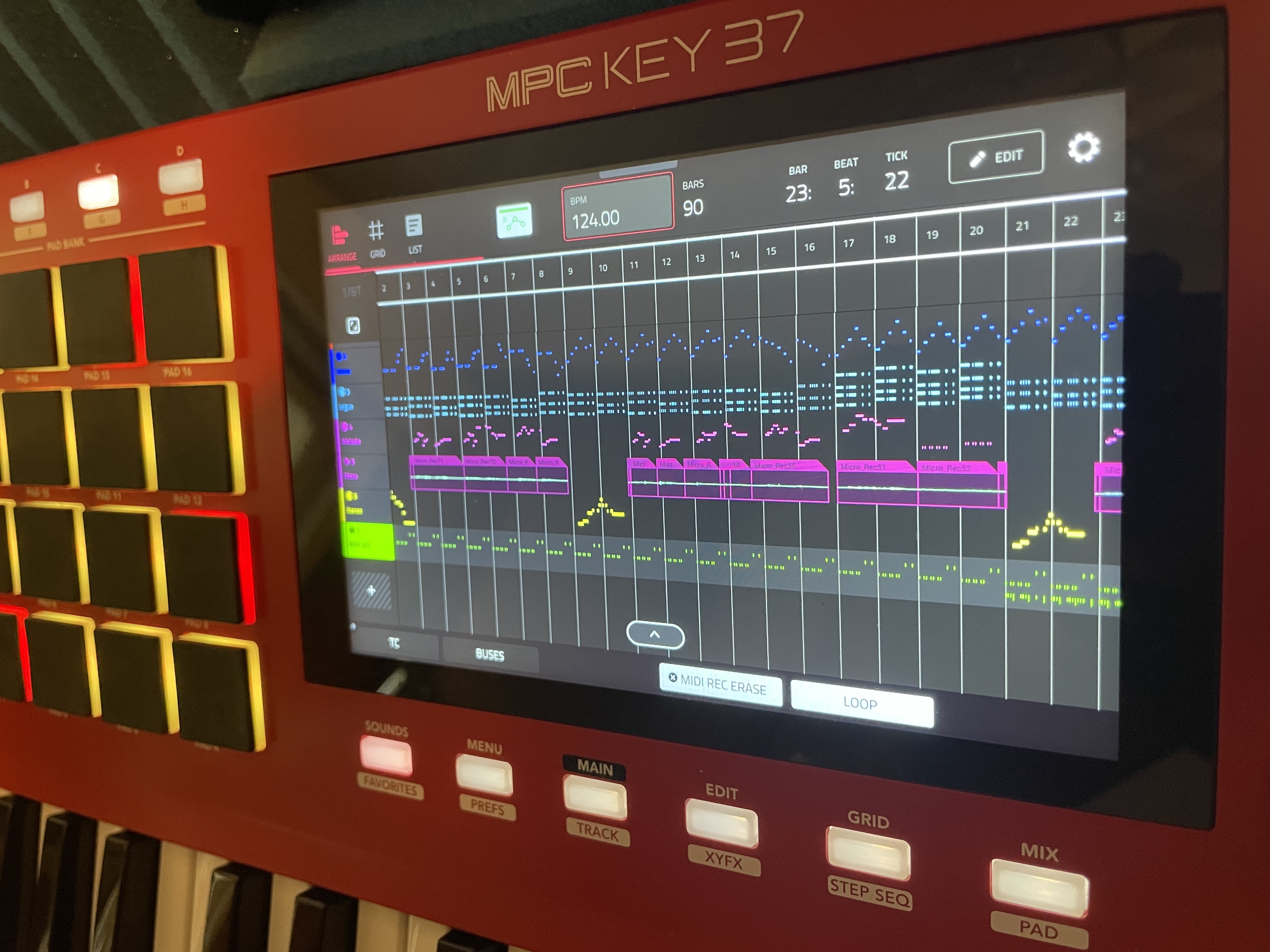 Clavier-studio AKAI key mpc 37 