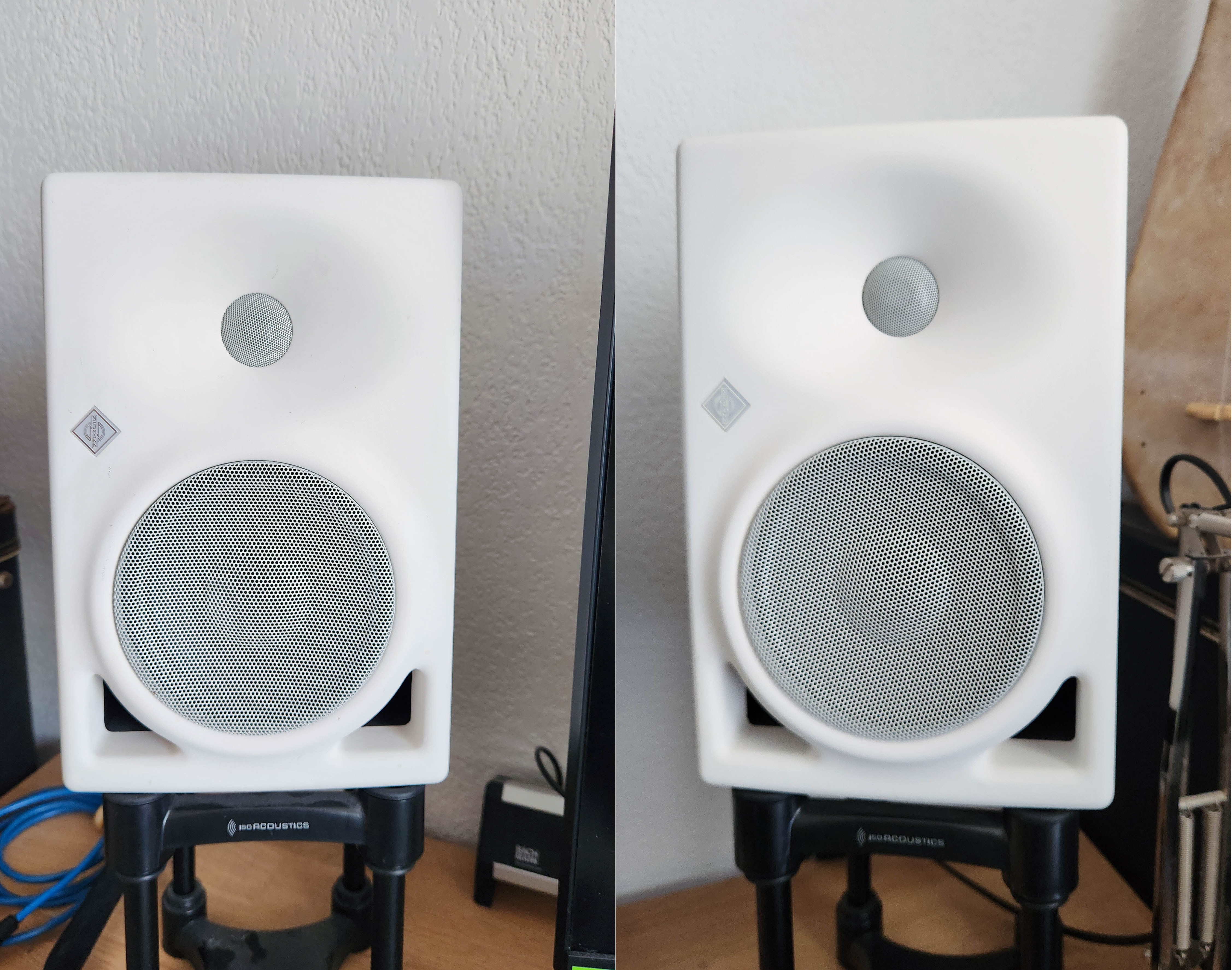 Paire d’enceintes de monitoring Neumann KH120A blanches – État parfait – Home studio