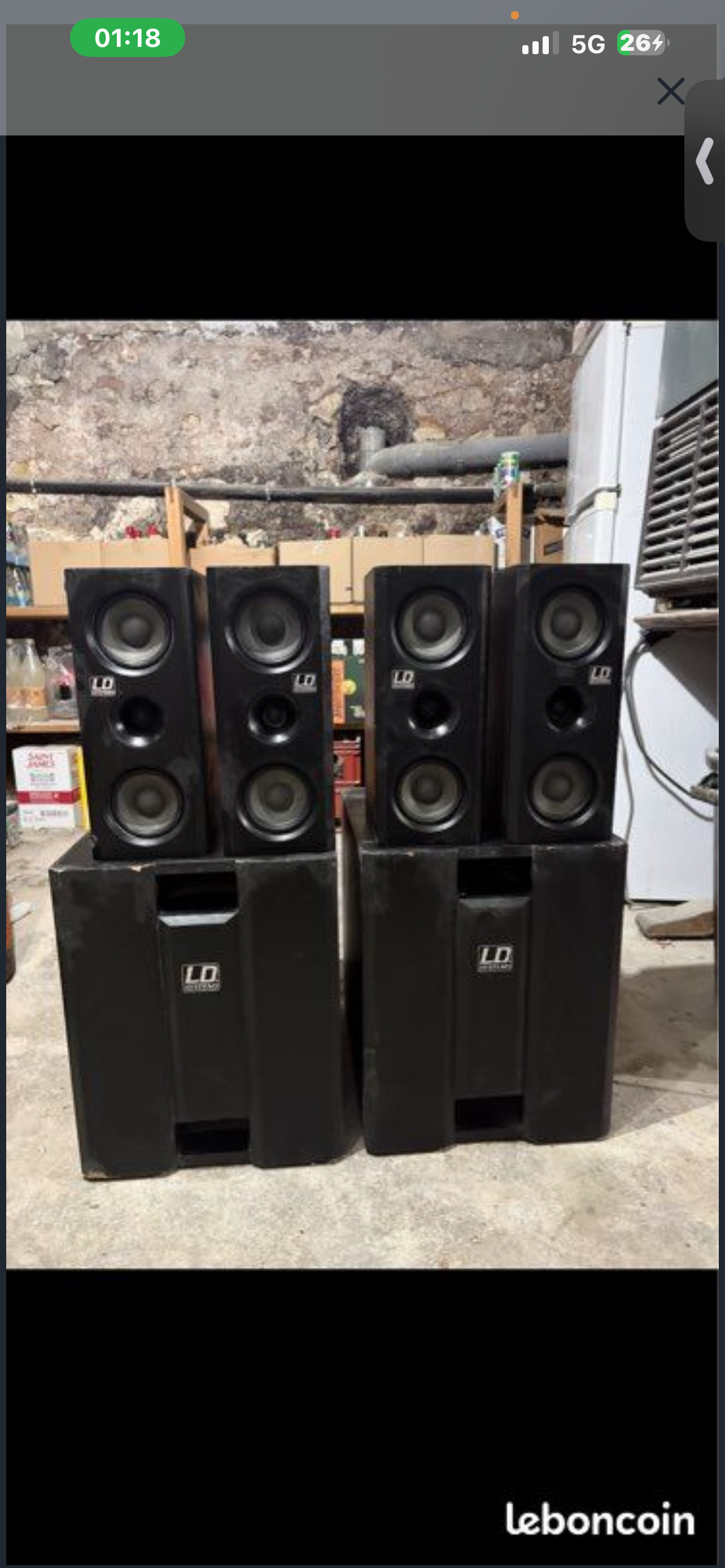  vends un ensemble sono LD Systems DAVE 8 XS en etat correct de fonctionnement.