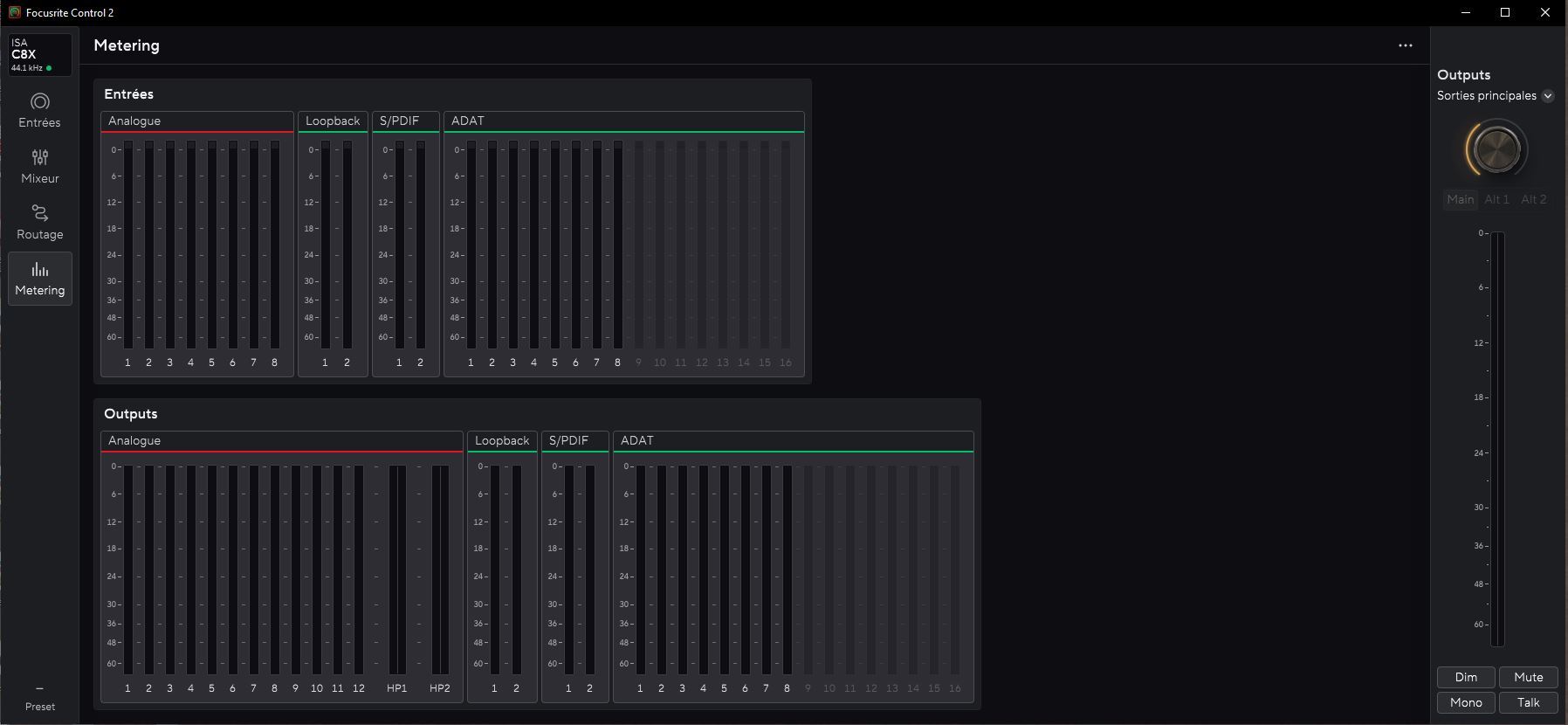 ISA C8X Metering
