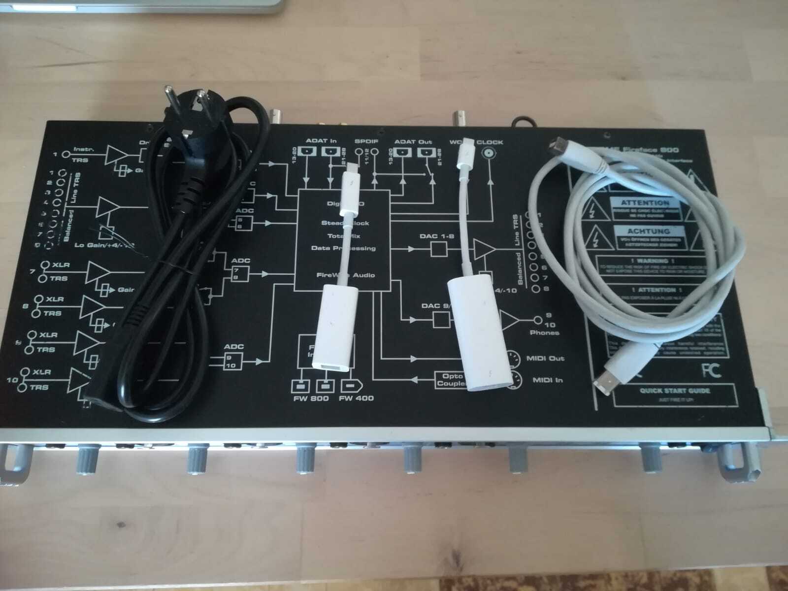 Rme Fireface 800 + Adaptateur Firewire 800 + Adaptateur Thunderbolt 2-3