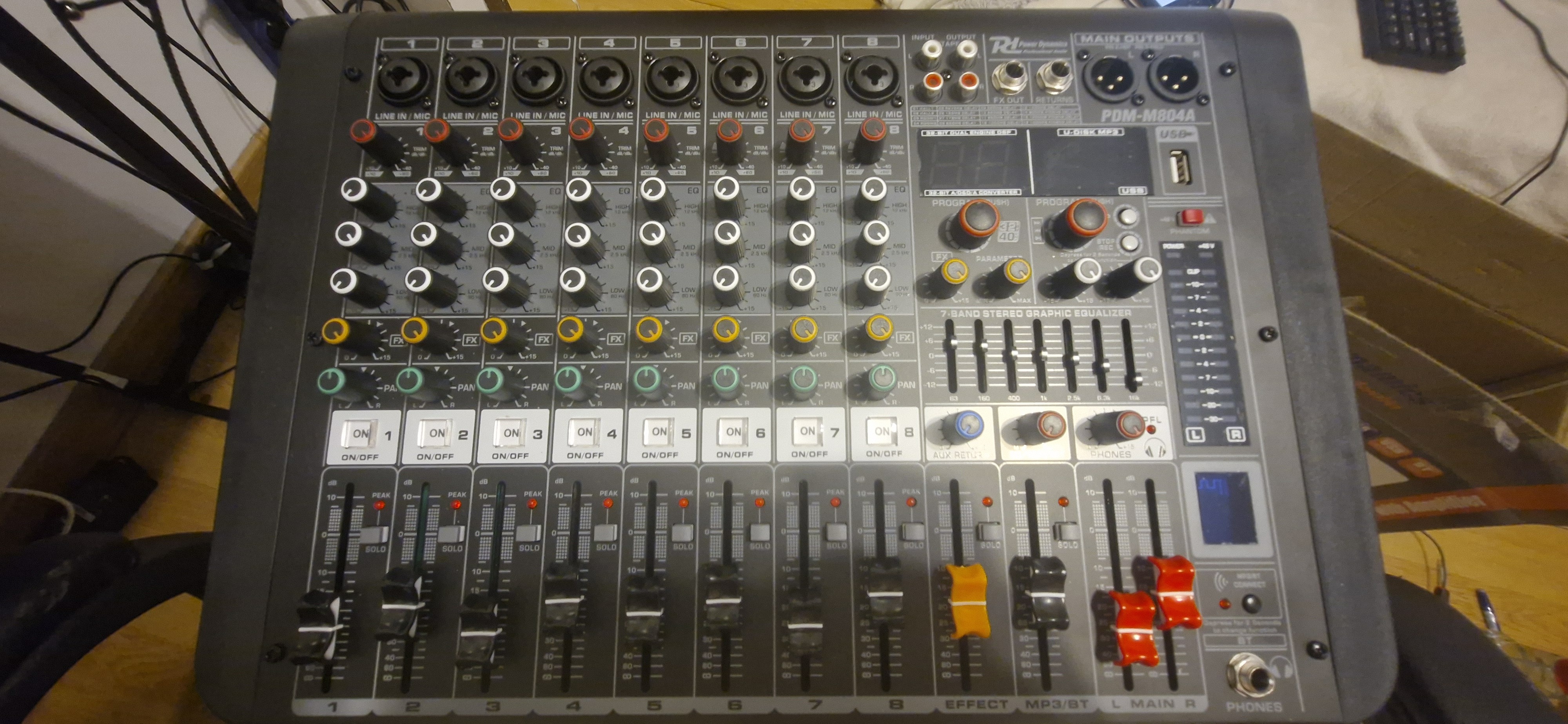 Table de mixage amplifiée Power Dynamics PDM-M804A NEUVE + facture (Bluetooth USB DSP)