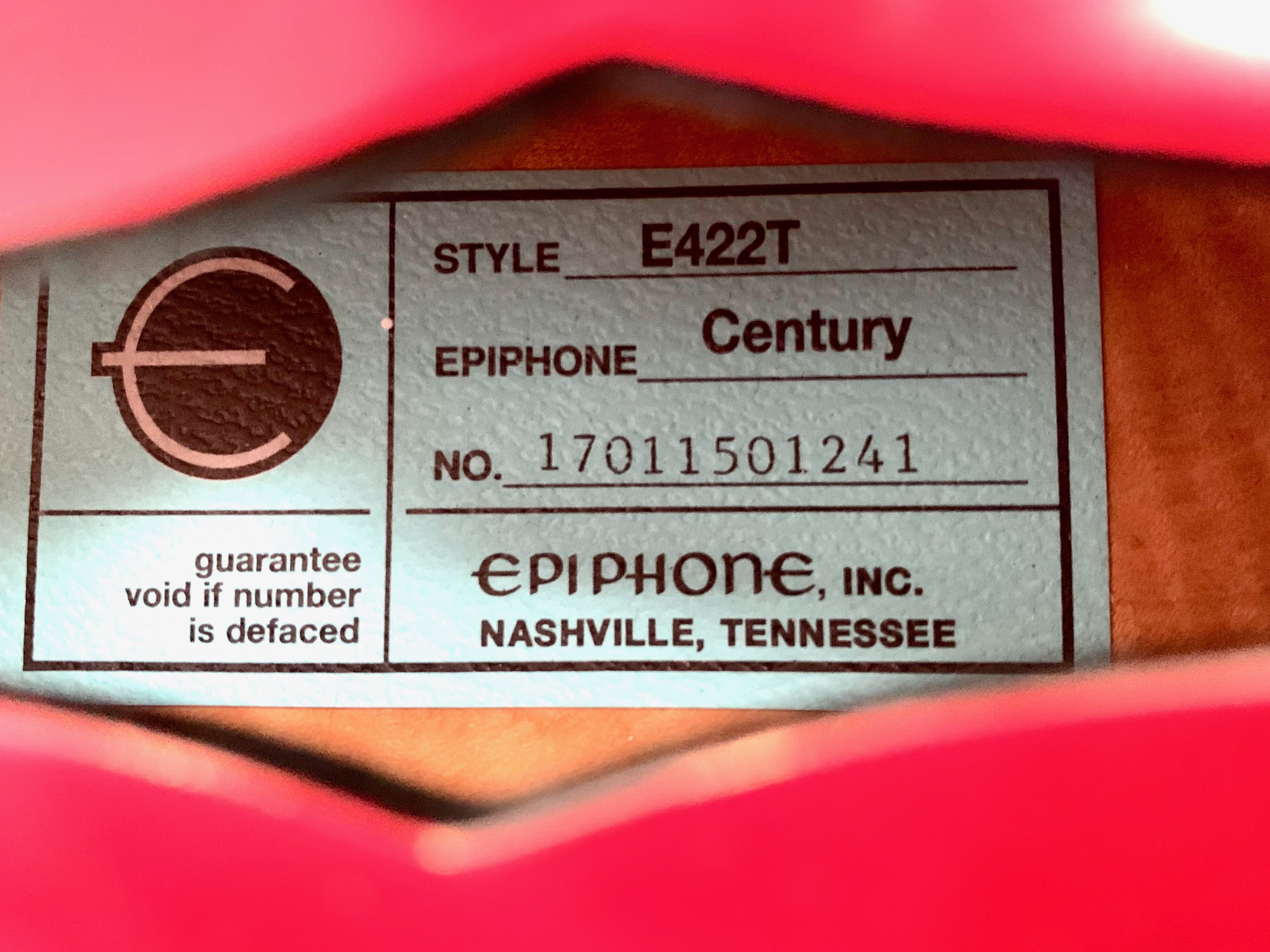 Epiphone Inspired by "1966" Century Archtop (23861)