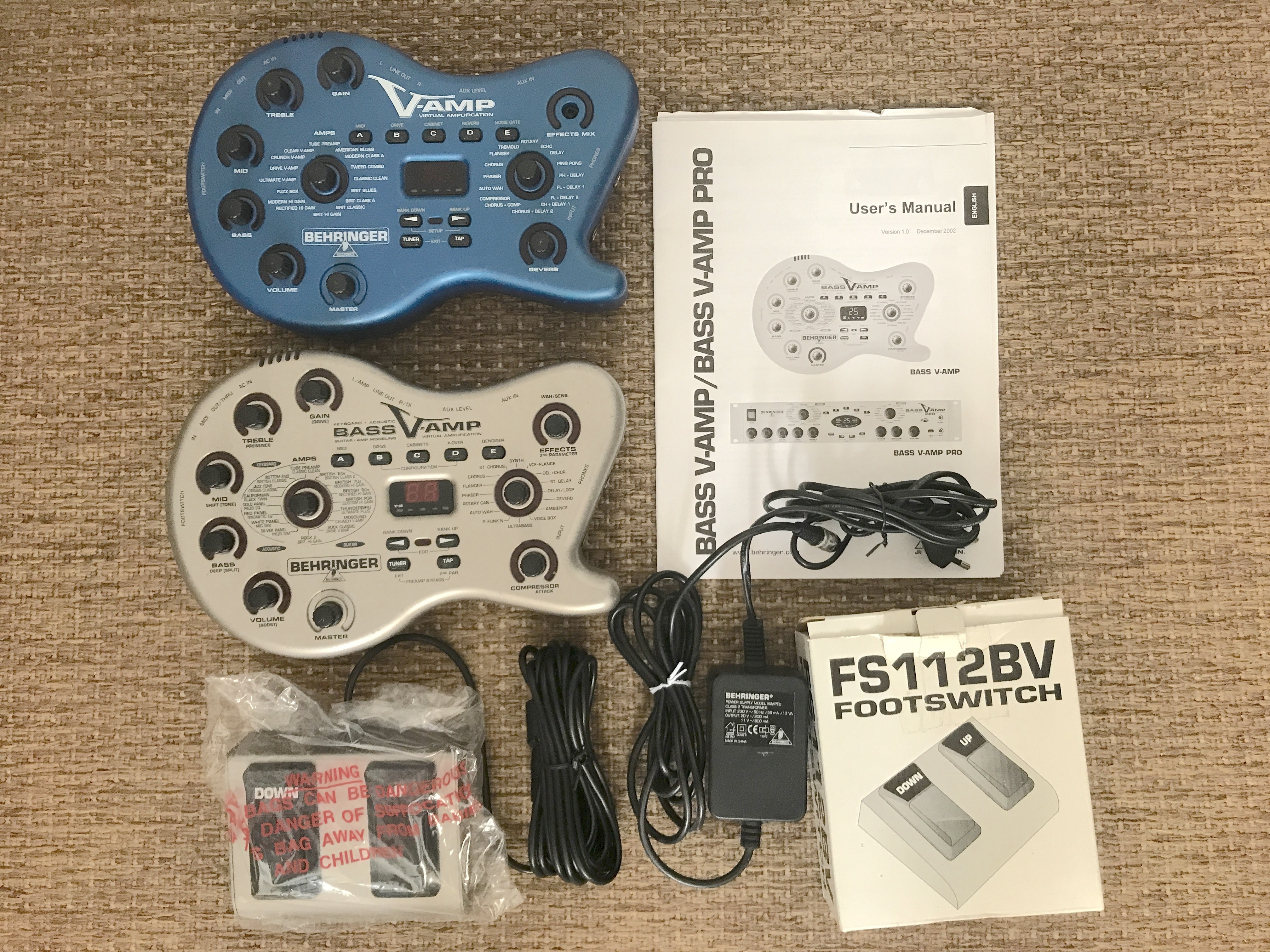 Lot de 2 Behringer Bass V-Amp + Guitar V-Amp