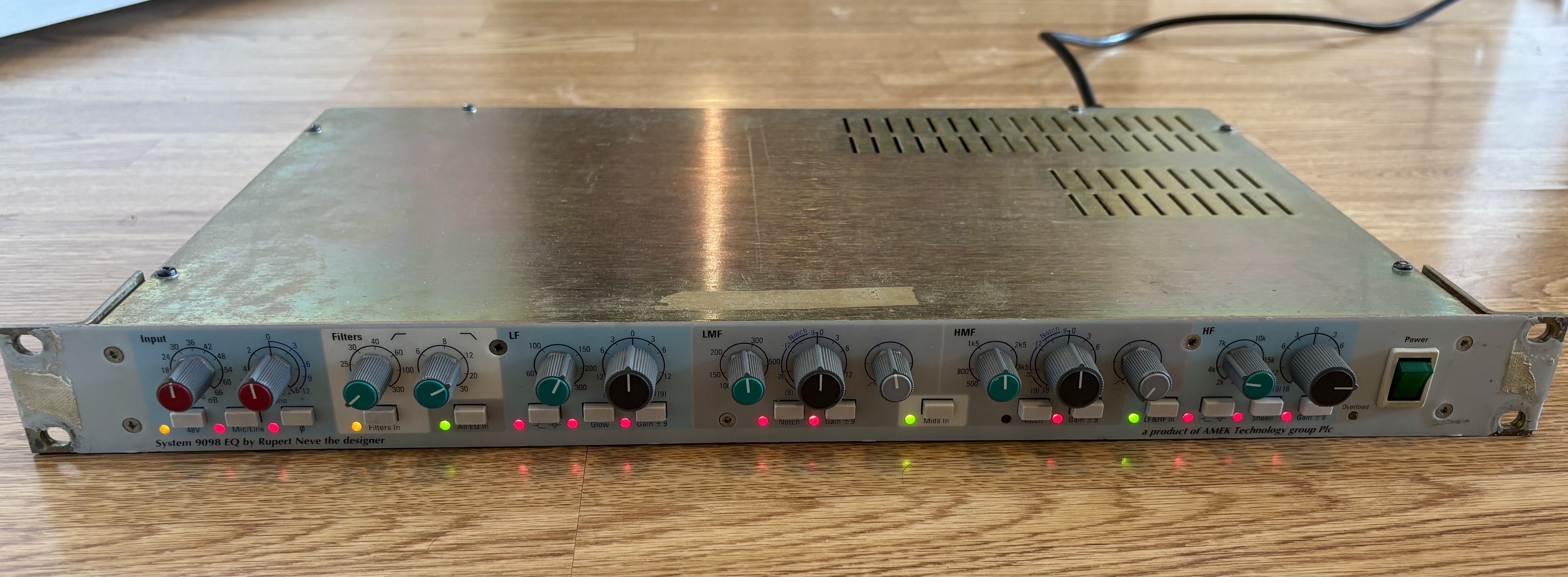 AMEK system 9098 EQ by Rupert Neve the designer