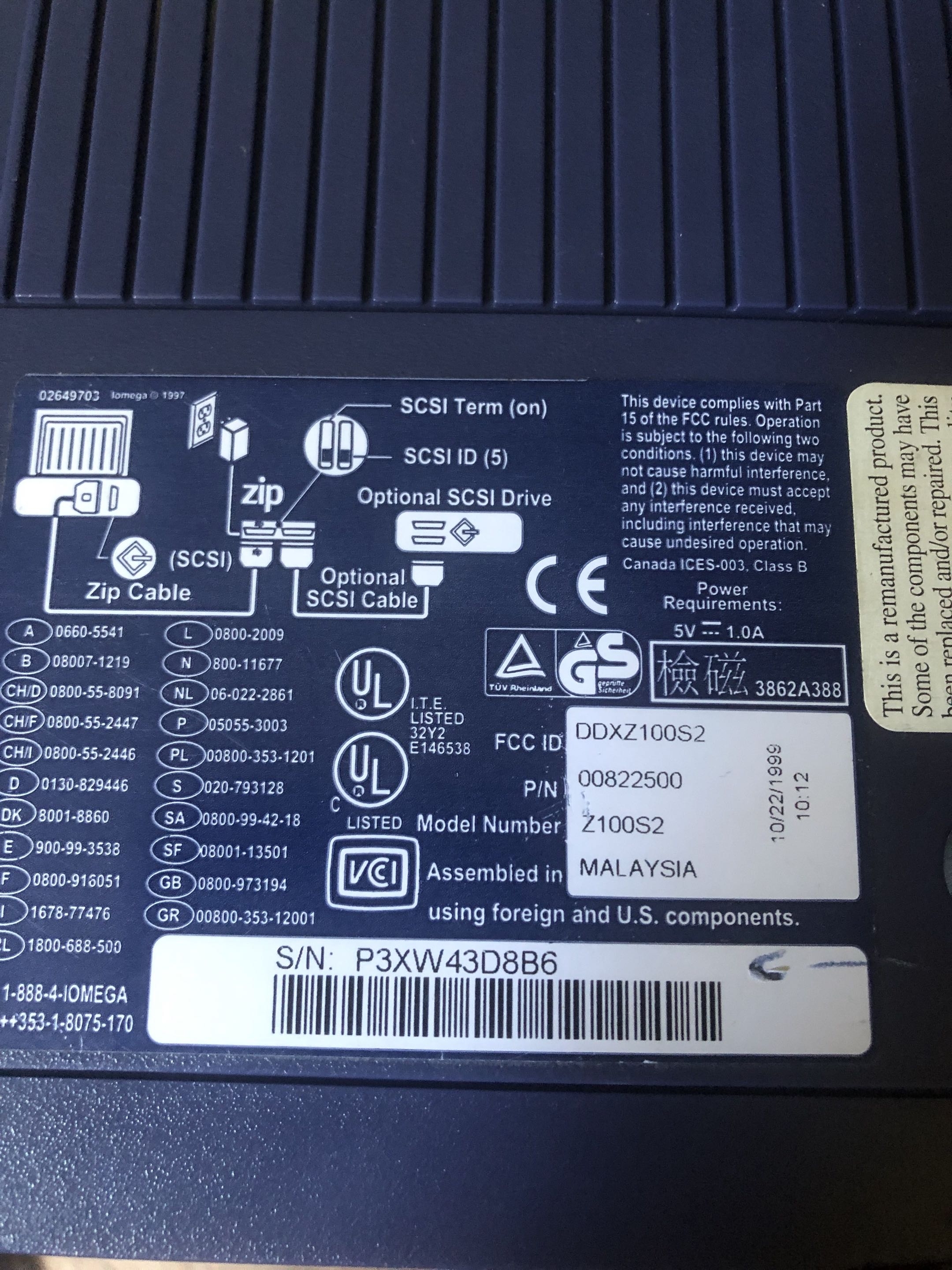 Iomega Zip 100 SCSI External (89064)