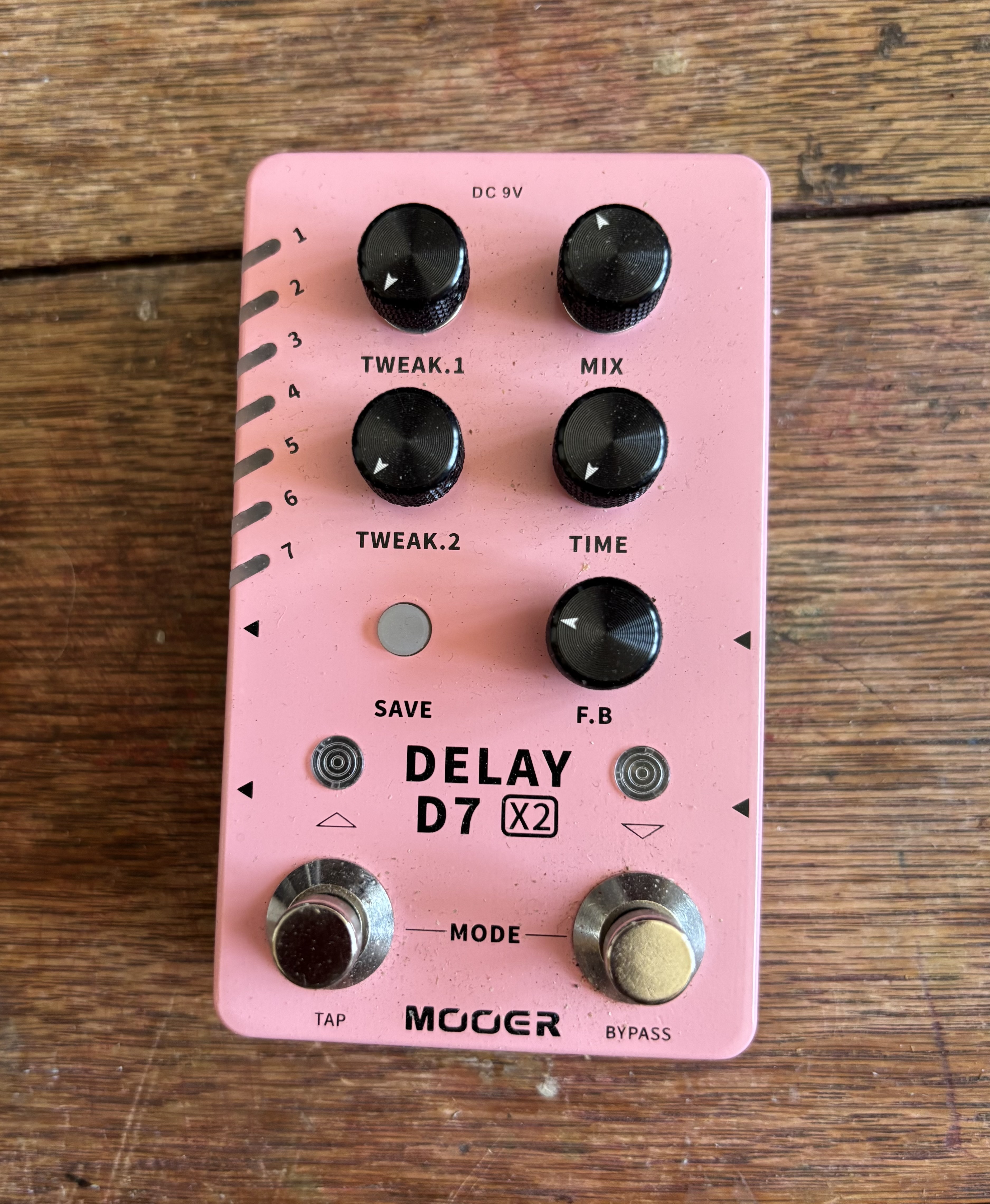 Delay programmable mooer d7 x2