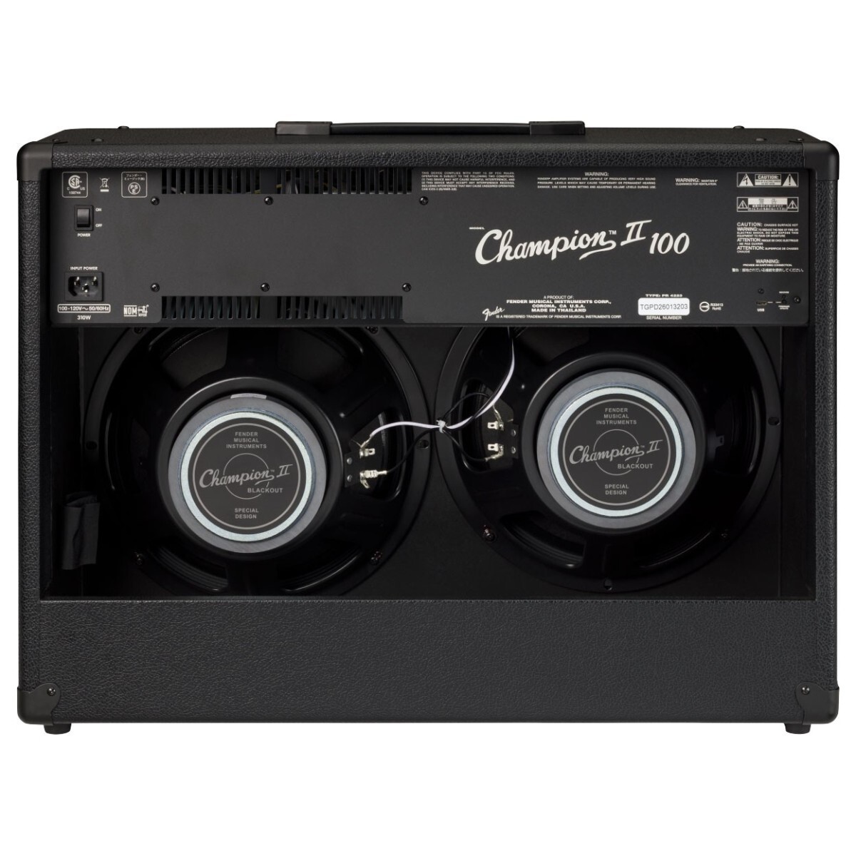Fender Champion II 100 Blackout : Champion II 100 BlackoutREAR