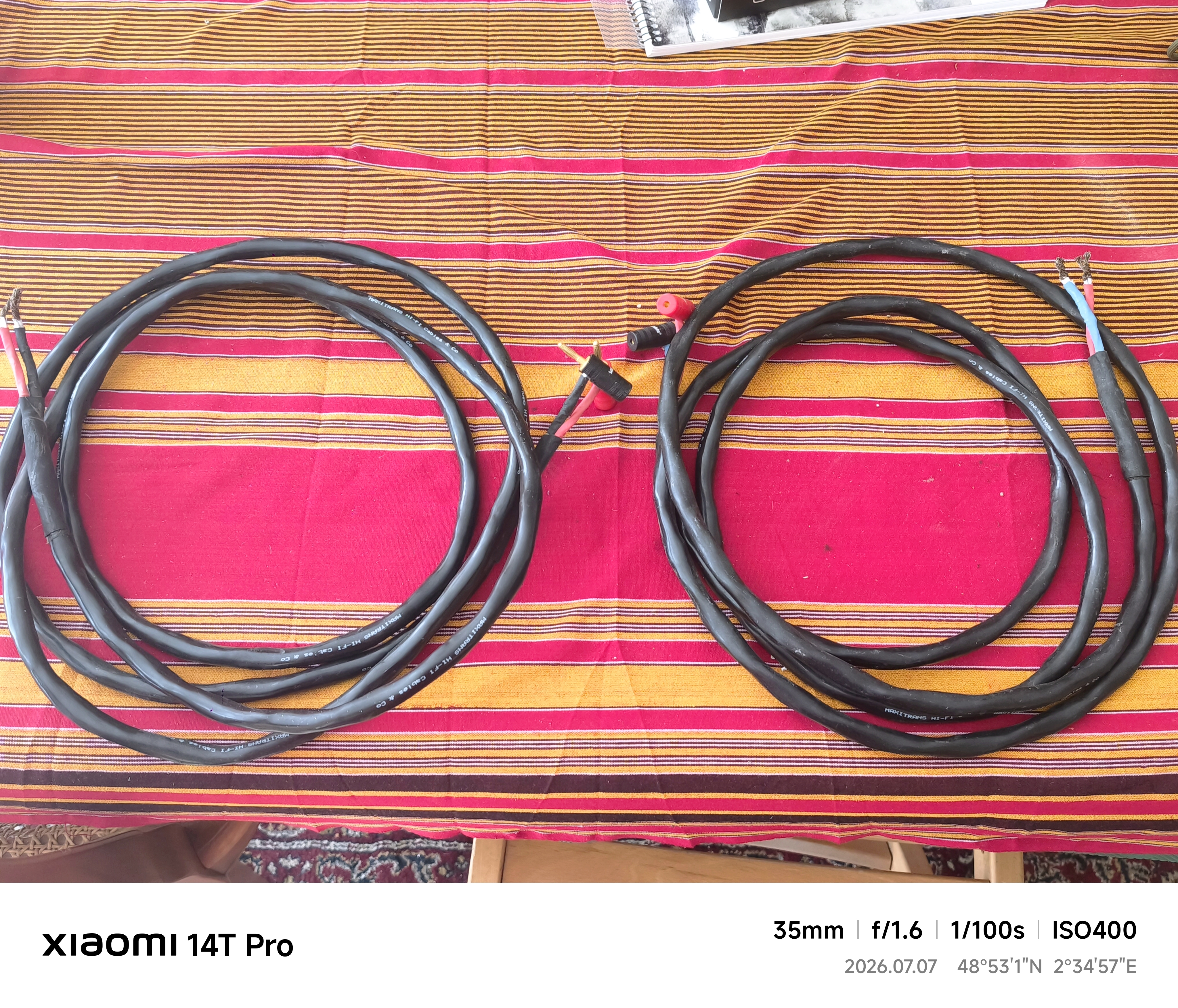 A vendre câbles enceintes HI FI CABLES Maxitrans