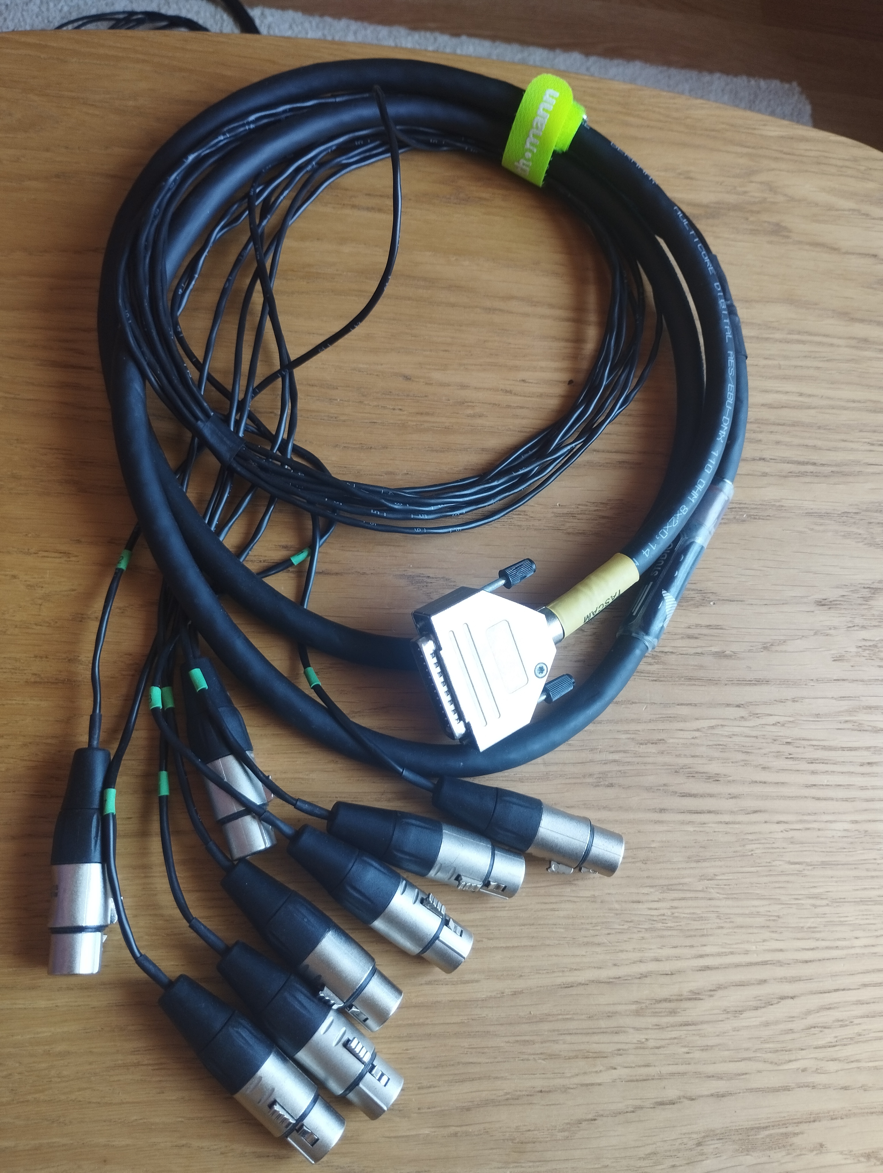 Vends câble multipaire subD25 XLR f 3m