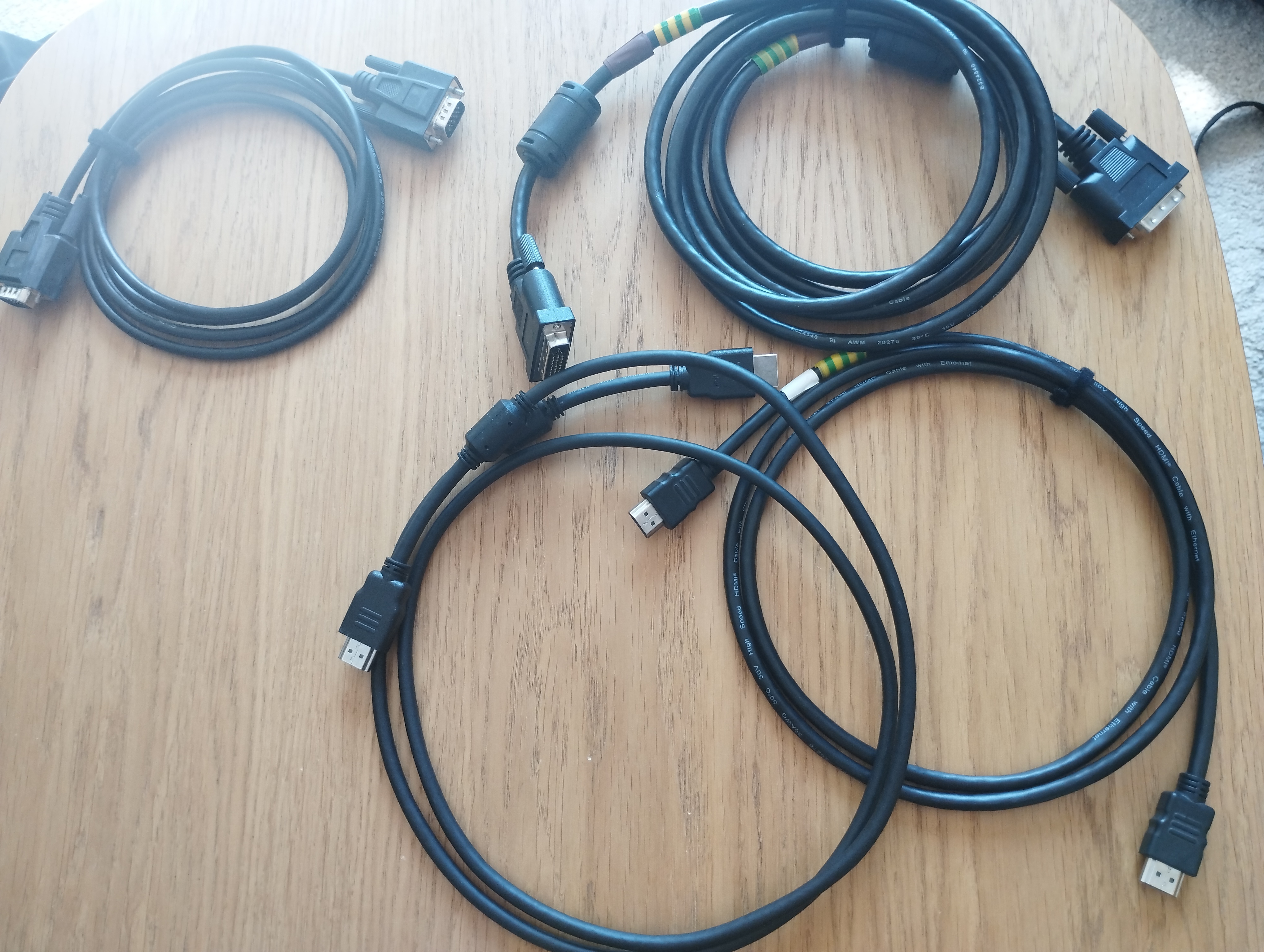Vends lot câble vidéo 