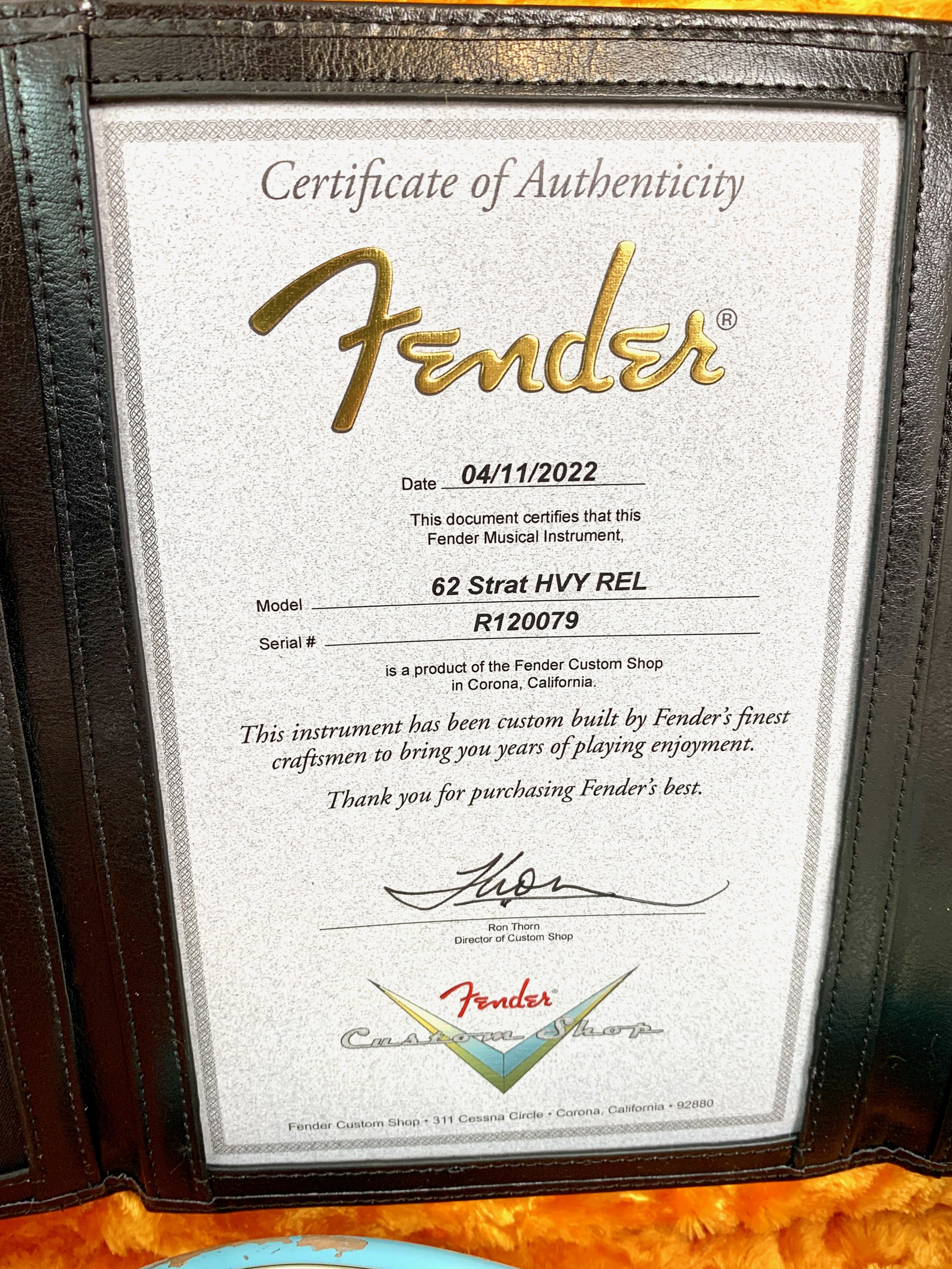 Fender Custom Shop '62 Stratocaster (98368)