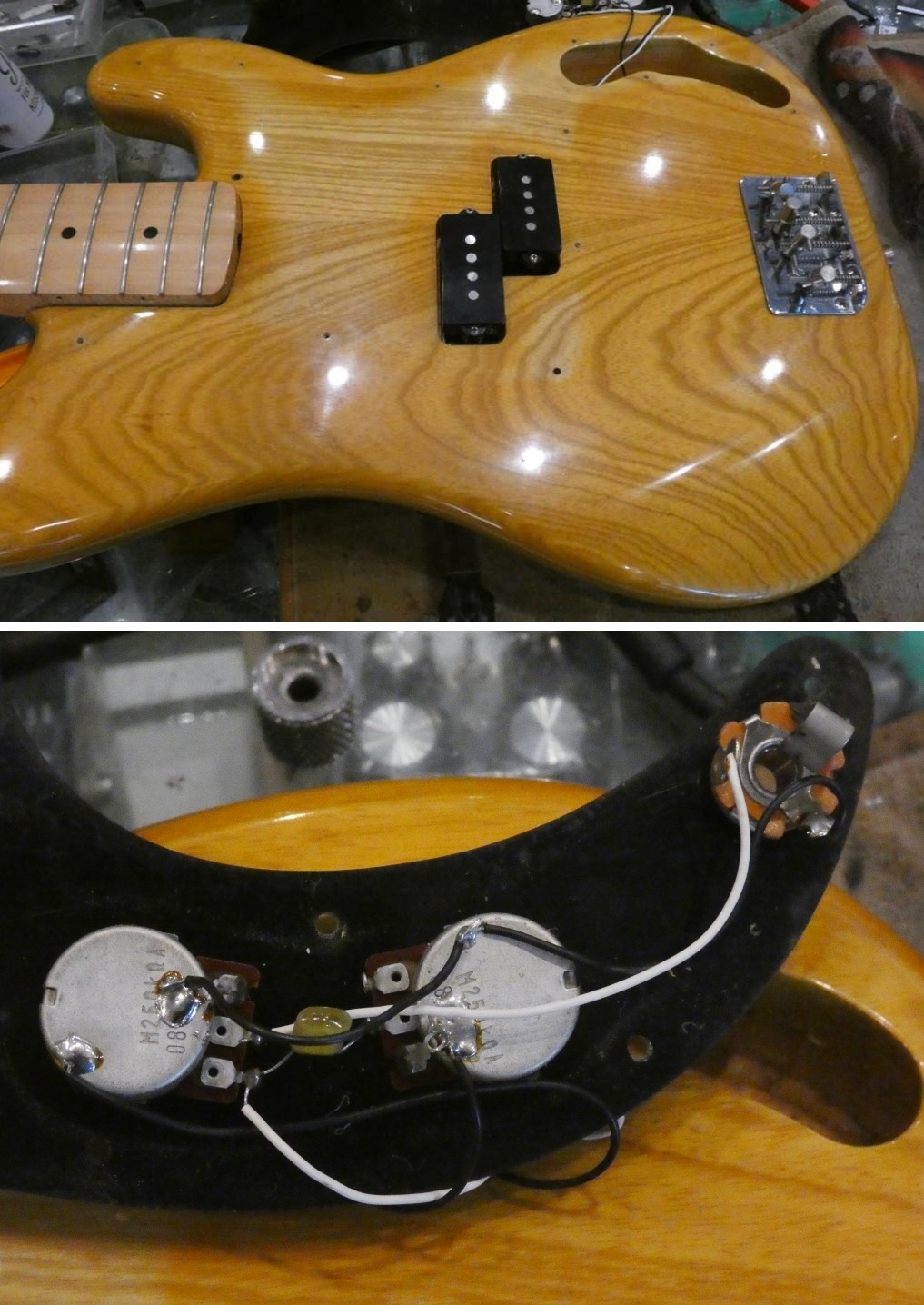 fender precision bass PB70 ash nat 1990 japon japan (26)