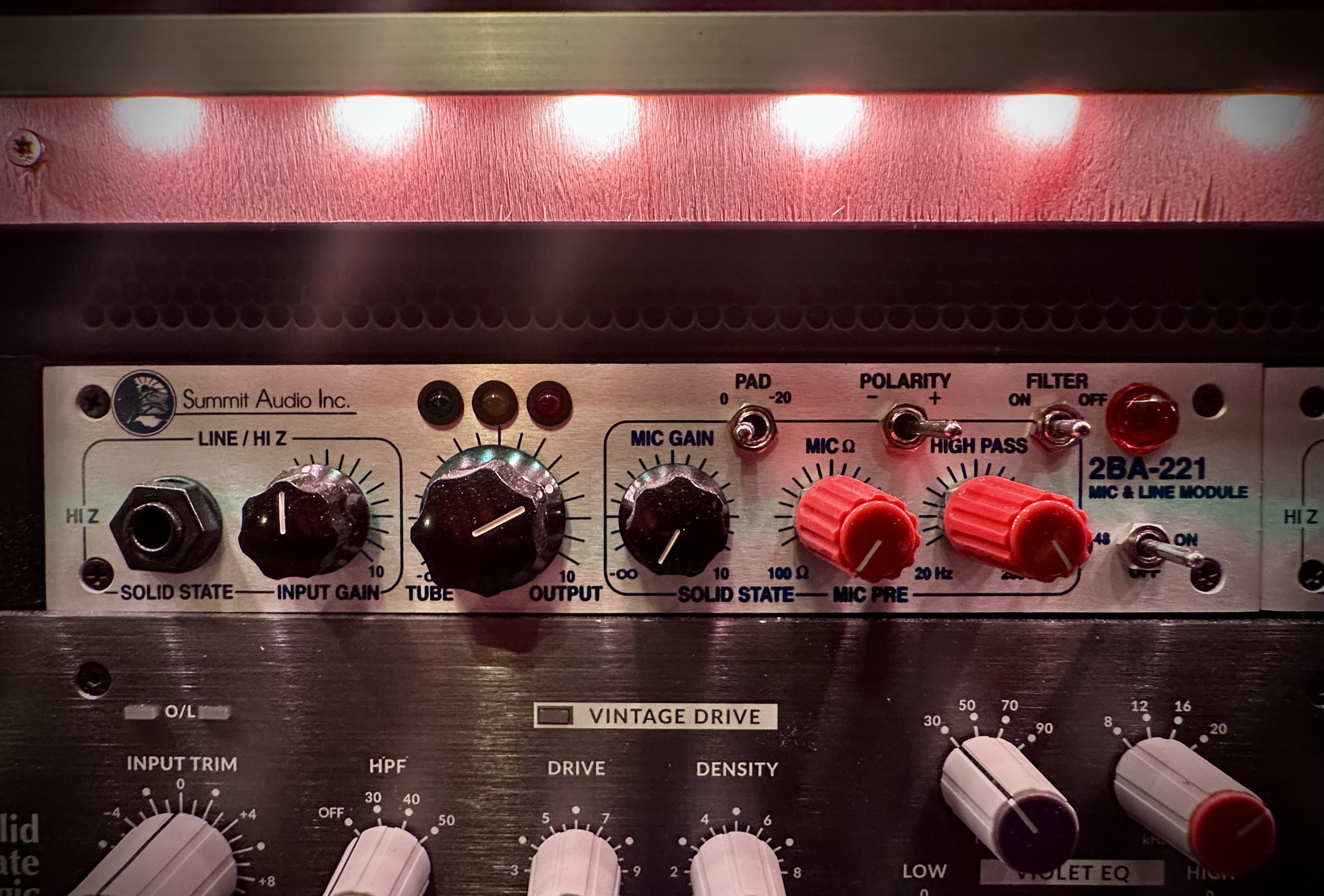 Summit Audio 2BA-221 microphone preamp Stereo Rack!