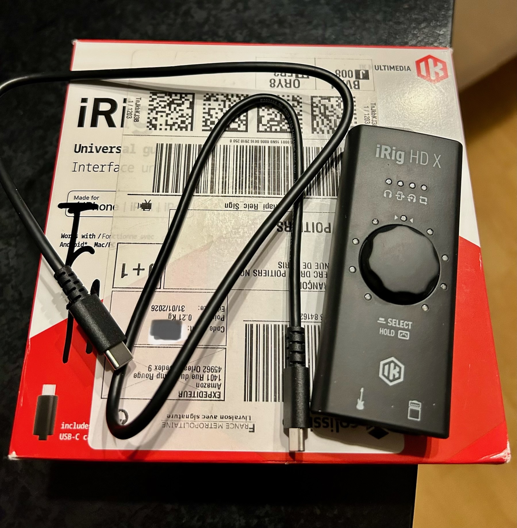 Vends iRIg HD X comme neuf, servi une fois