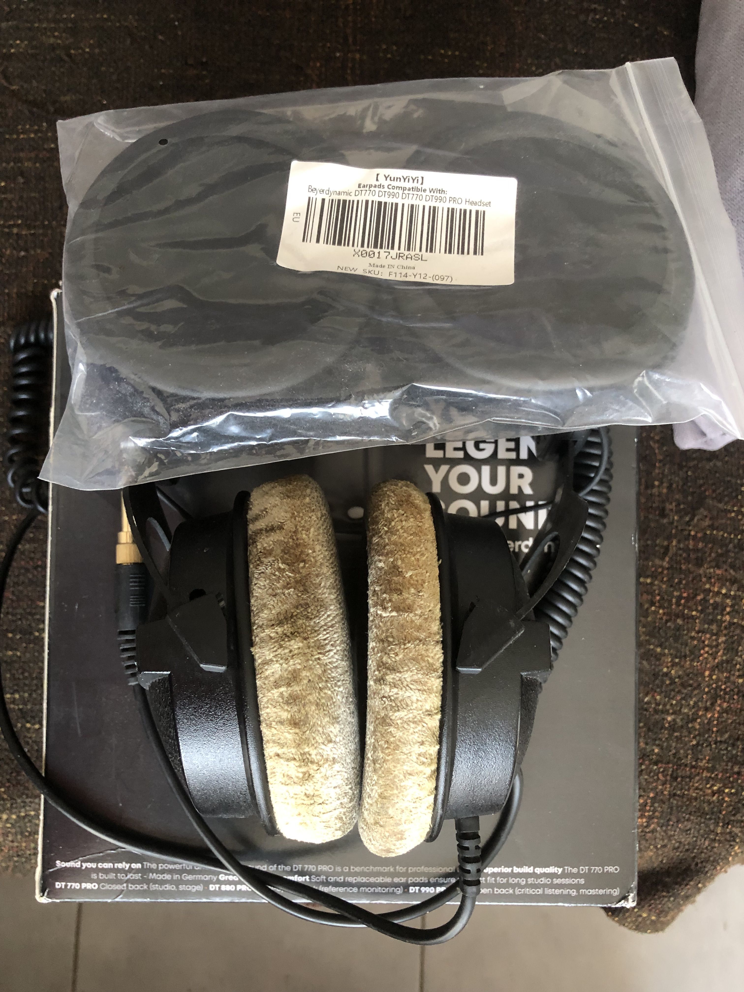 Vends casque Beyerdynamics DT 770 Pro 250 Ohms avec coussinets neufs noirs