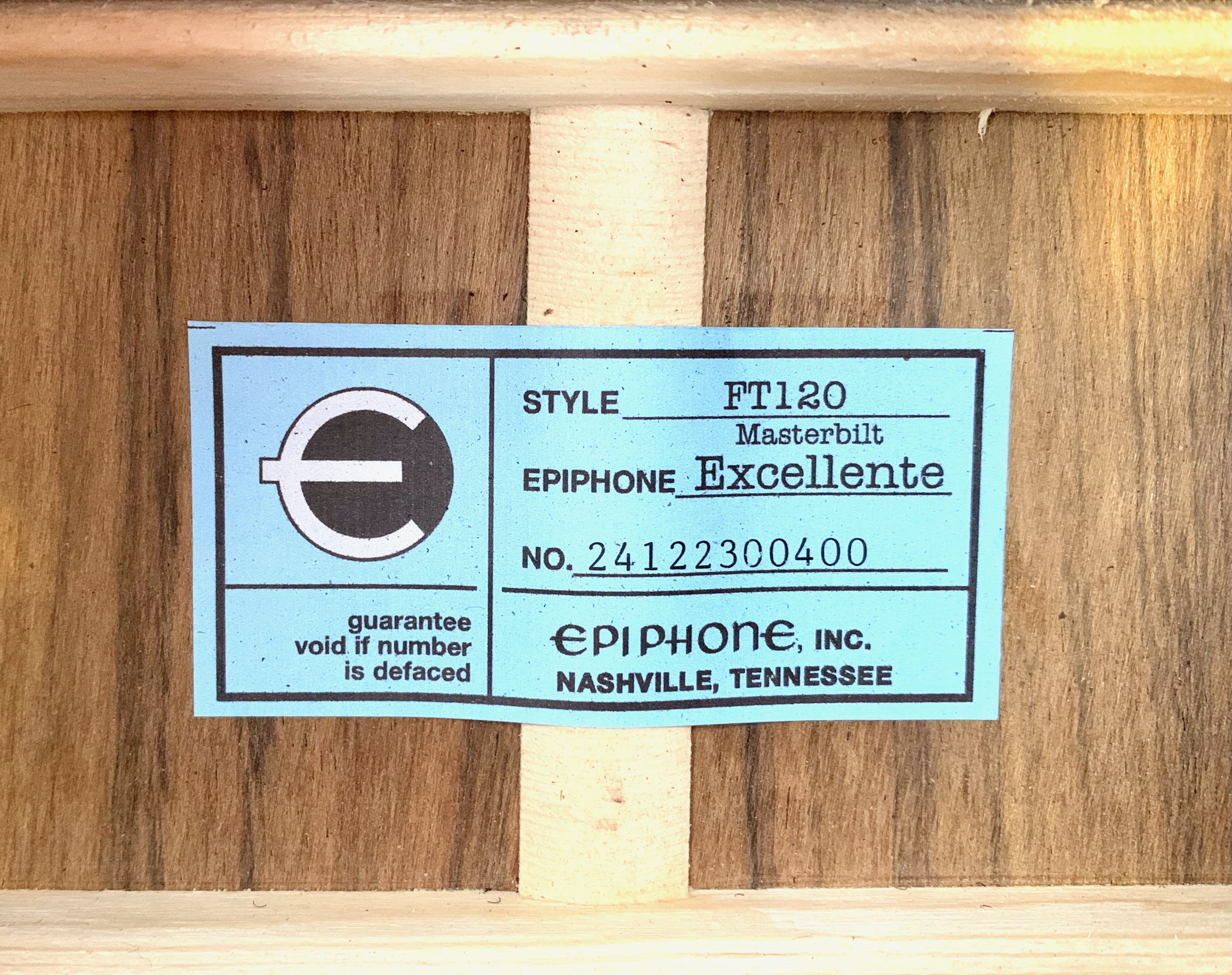 Epiphone Original Masterbilt Excellente (95722)