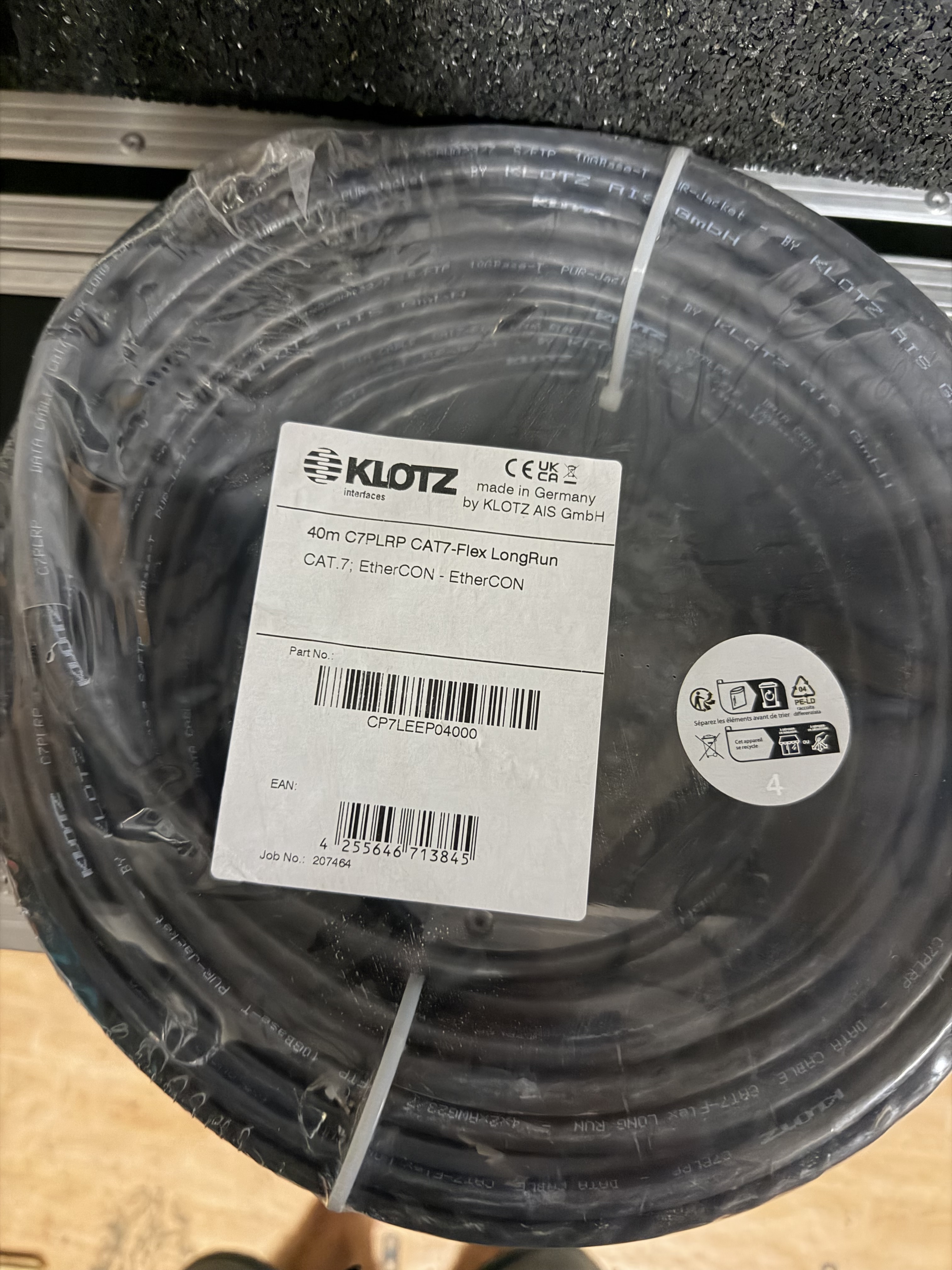 Cables RJ45 C7PLRP câble CAT7-Flex LongRun Ethercon 40 m Neufs