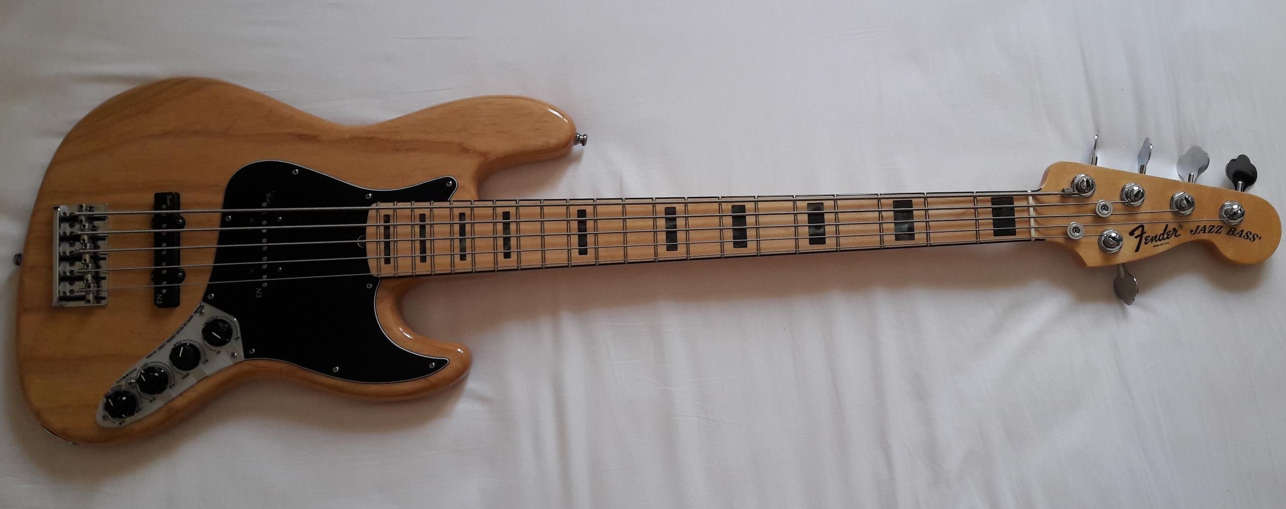 A vendre Fender - Jazz Bass USA American Deluxe 2010 V 5C ASH MN Natural