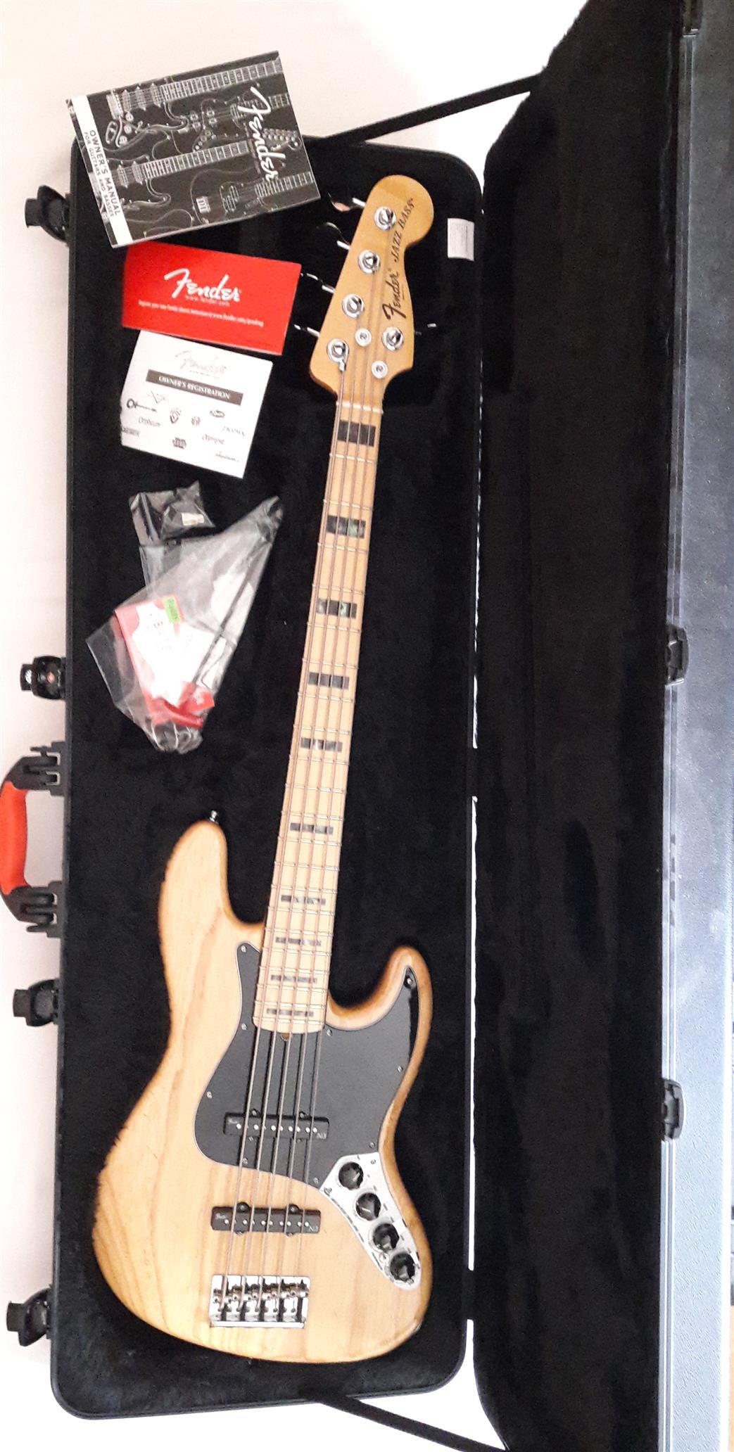 Fender - Jazz Bass USA American Deluxe 2010 V 5C ASH MN Natural (A)